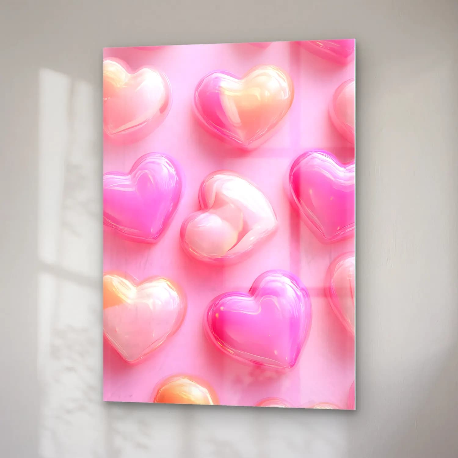 Pastel Mumlar No. 5 cam tablo — sağ açıdan görünüm