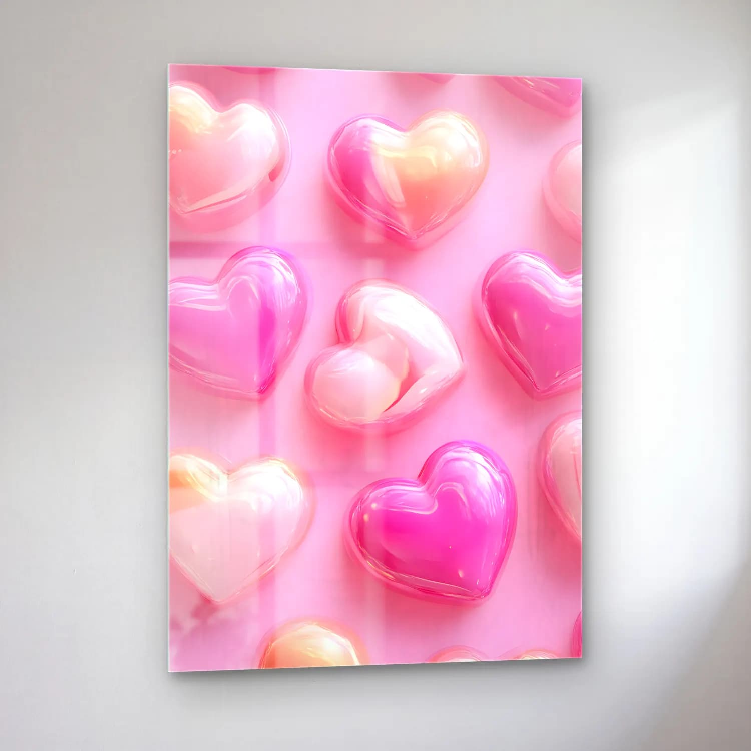 Pastel Mumlar No. 5 cam tablo — sol açıdan görünüm