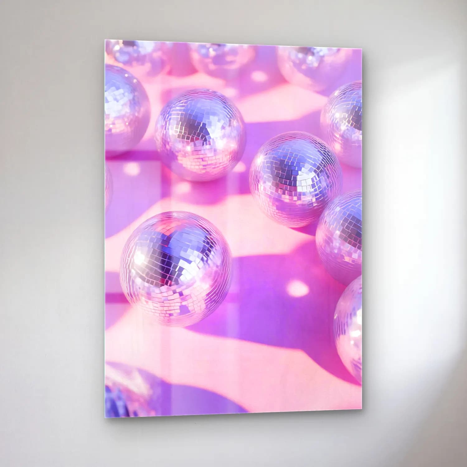 Pastel Dansçılar No. 3 cam tablo — sol açıdan görünüm