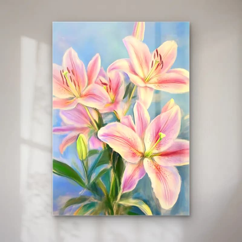 Pastel Zambaklar No. 4 cam tablo — Pastel Zambaklar No. 4 — pastel zambaklar