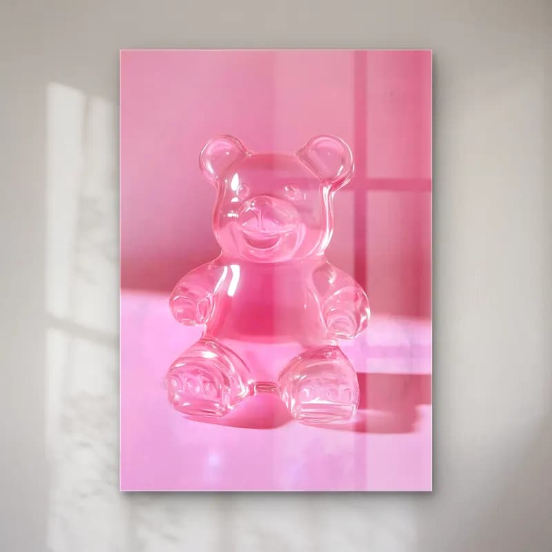 Pastel Oyuncak Ayı No. 6 cam tablo — Pastel Oyuncak Ayı No. 6 — pastel oyuncak ayı