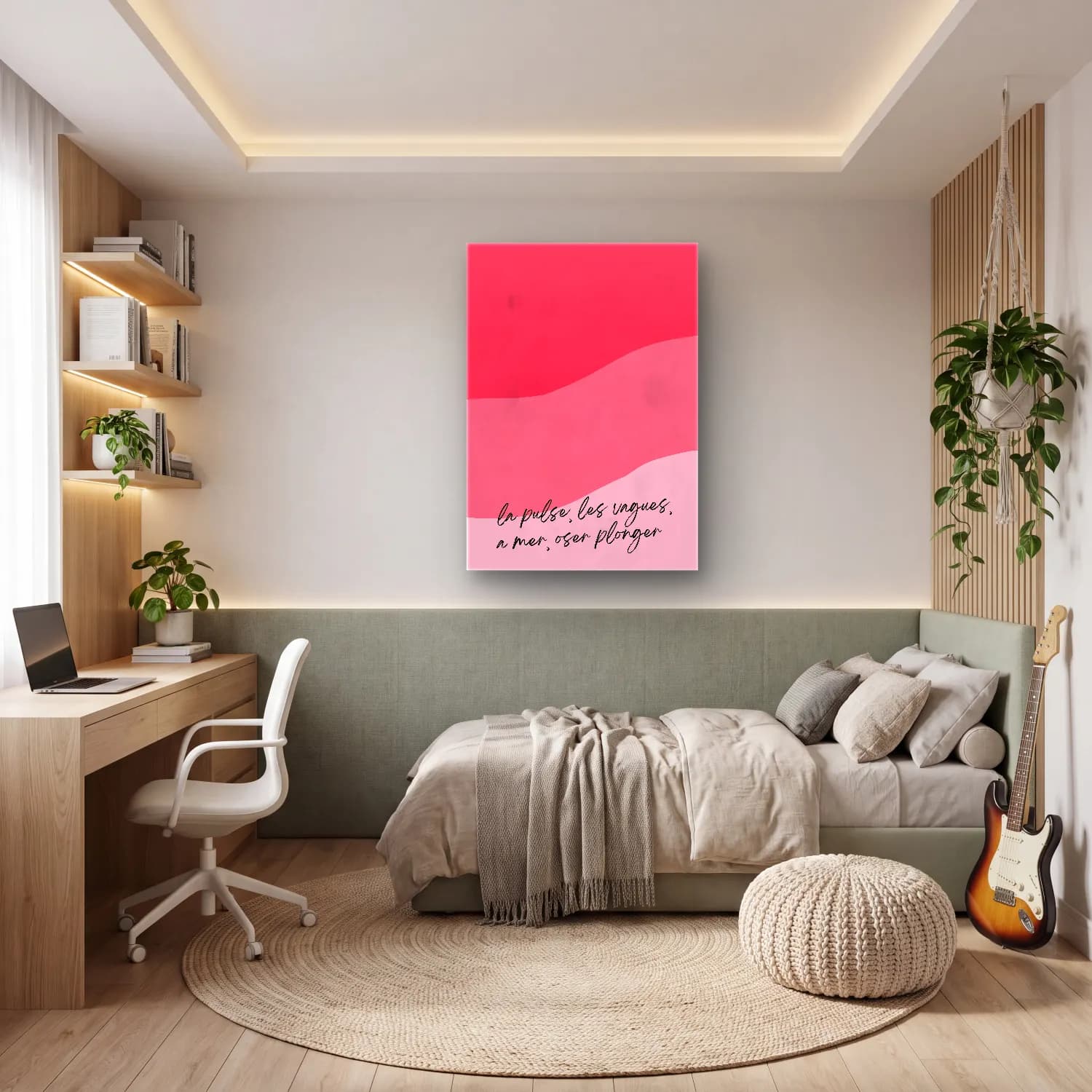 Pastel Söz Posteri No. 46 cam tablo — genç odasında