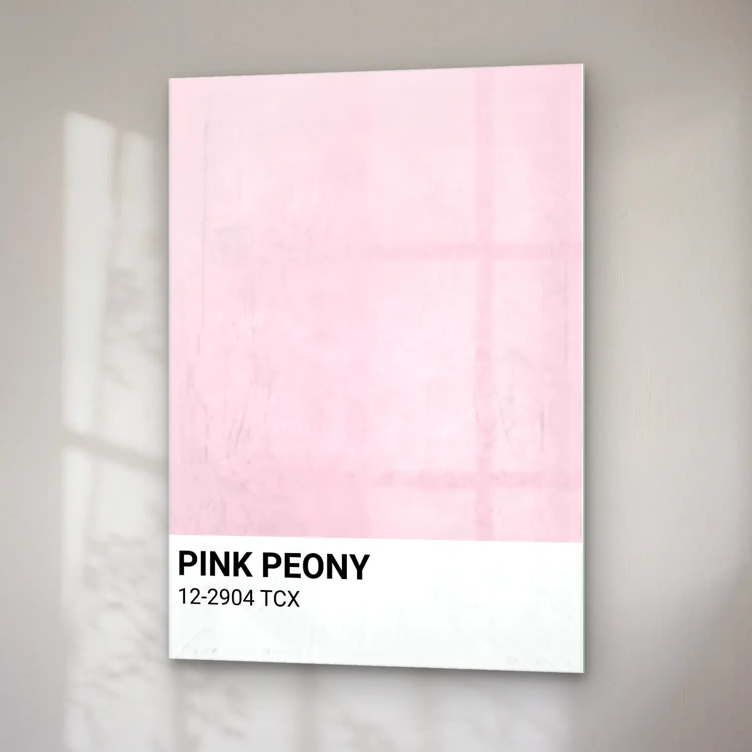 Pastel Pembe Şakayıklar No. 9 cam tablo — sağ açıdan görünüm