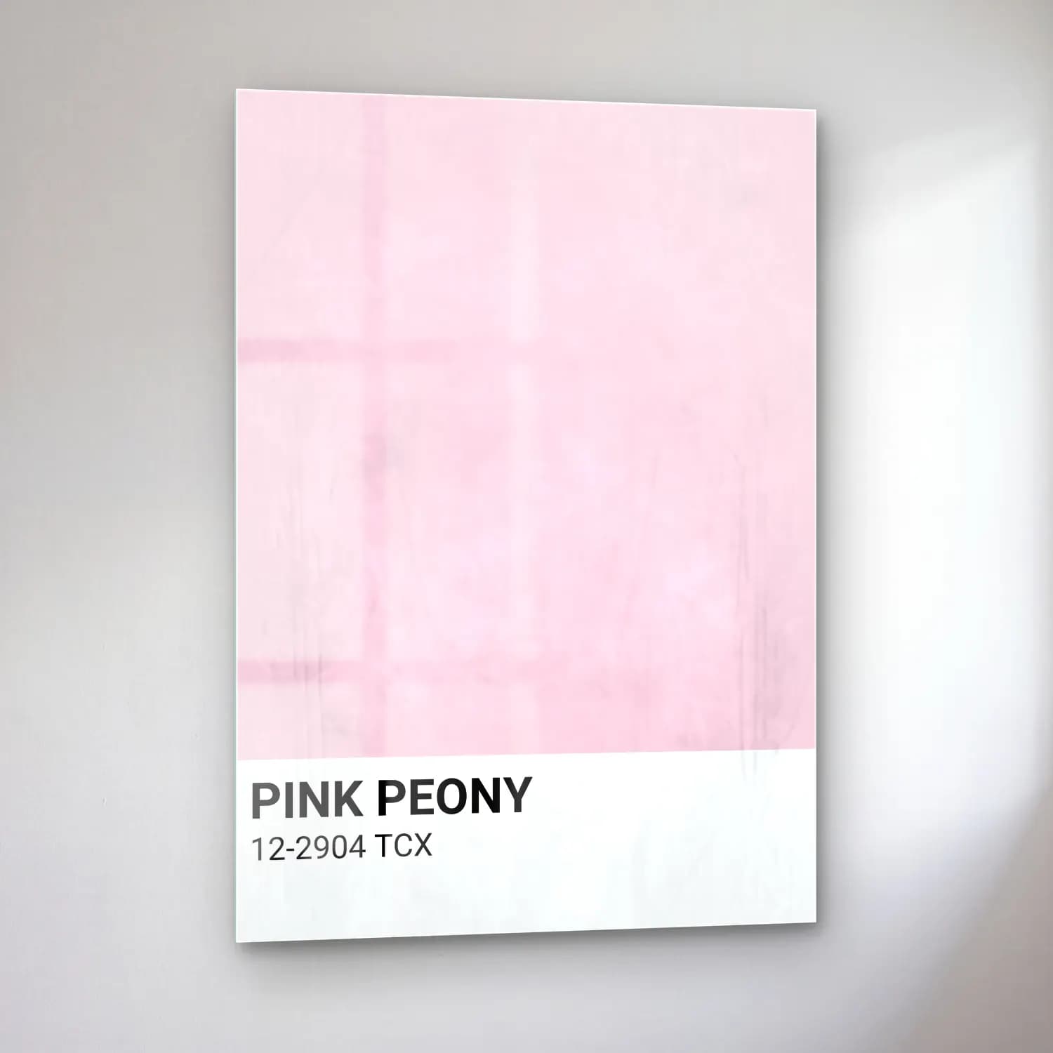 Pastel Pembe Şakayıklar No. 9 cam tablo — sol açıdan görünüm