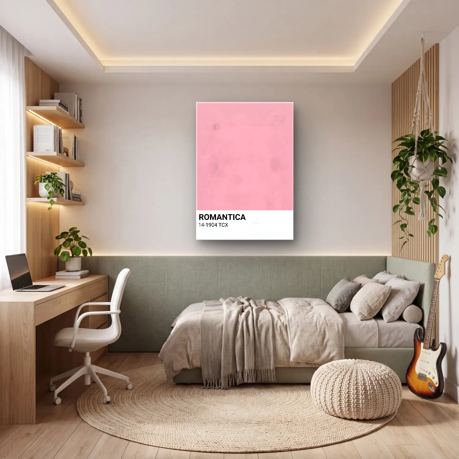 Pastel Aşıklar No. 21 cam tablo — genç odasında