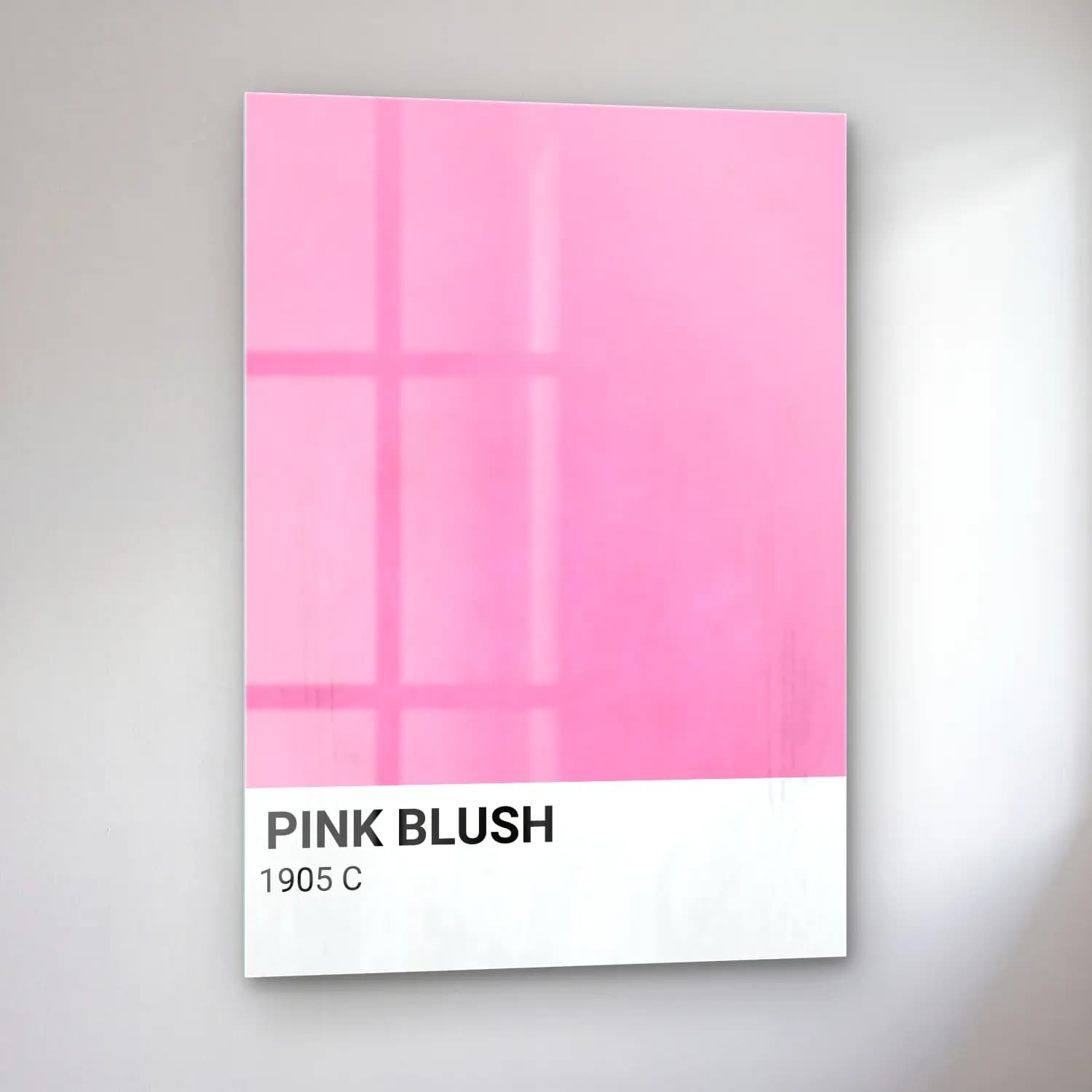 Pastel Pembe Şakayıklar No. 10 cam tablo — sol açıdan görünüm