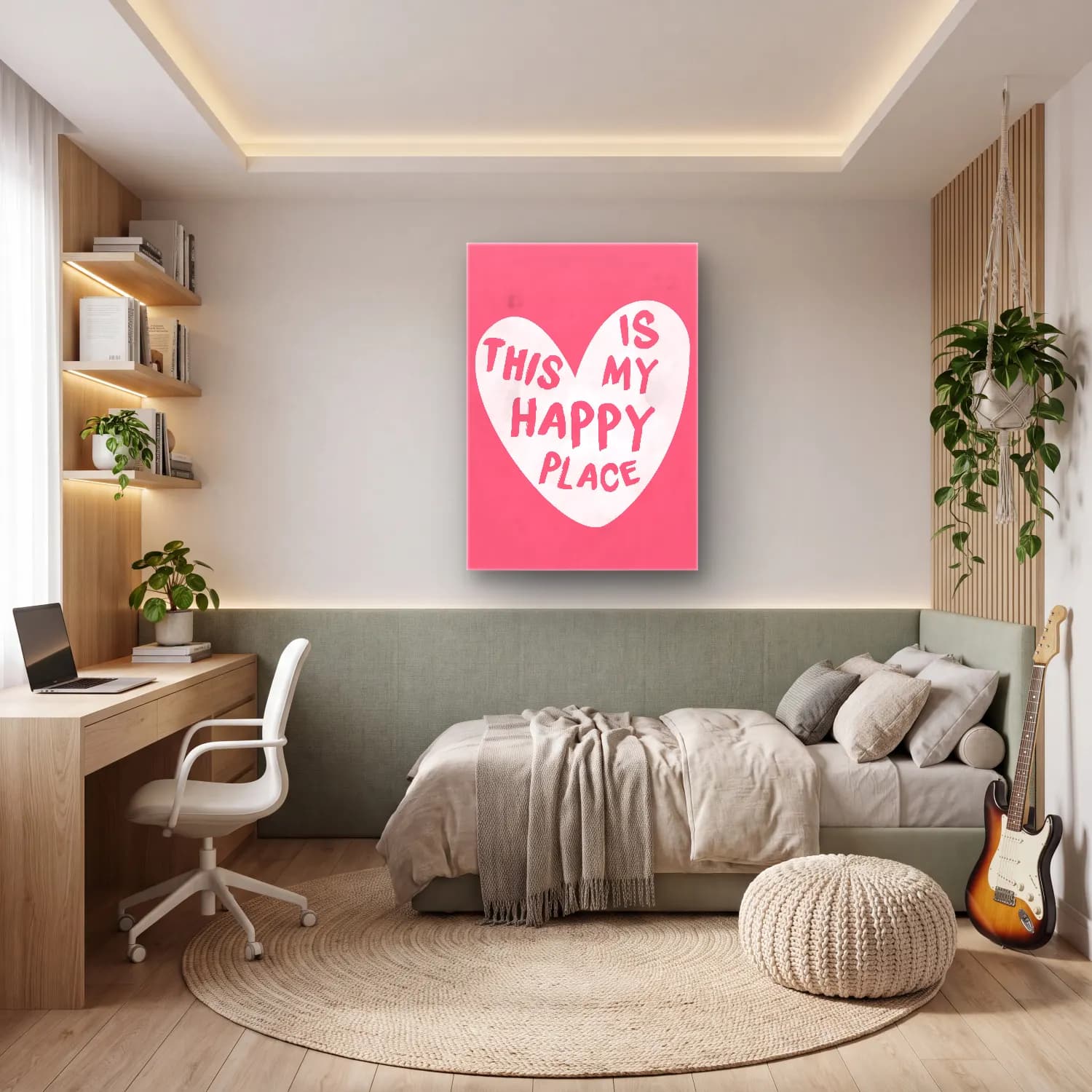 Pastel Söz Posteri No. 48 cam tablo — genç odasında