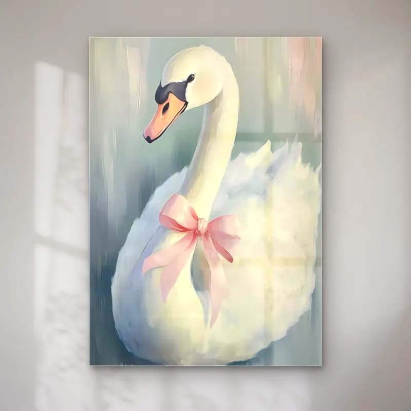 Pastel Kuğu No. 5 cam tablo — Pastel Kuğu No. 5 — pastel kuğu