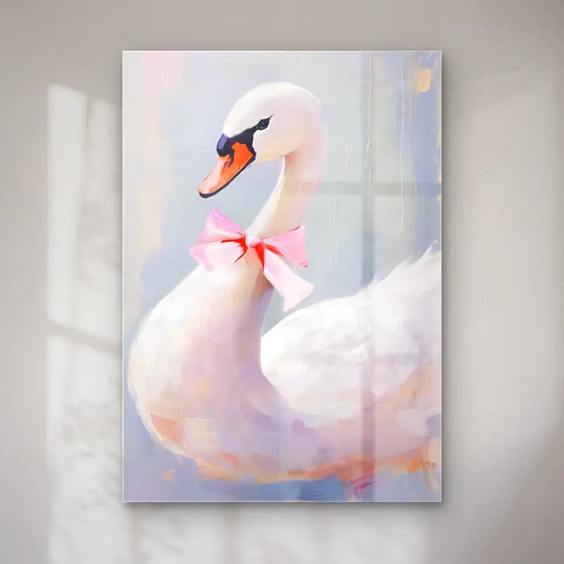 Pastel Kuğu No. 6 cam tablo — Pastel Kuğu No. 6 — pastel kuğu
