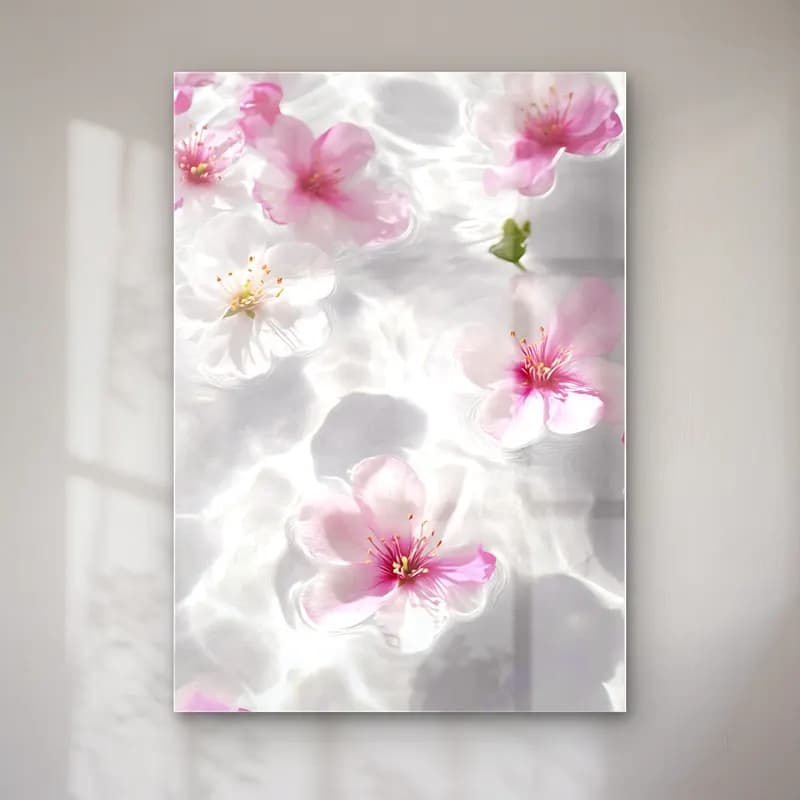 Pastel Kiraz Çiçekleri No. 16 cam tablo — Pastel Kiraz Çiçekleri No. 16 — pastel kiraz çiçekleri