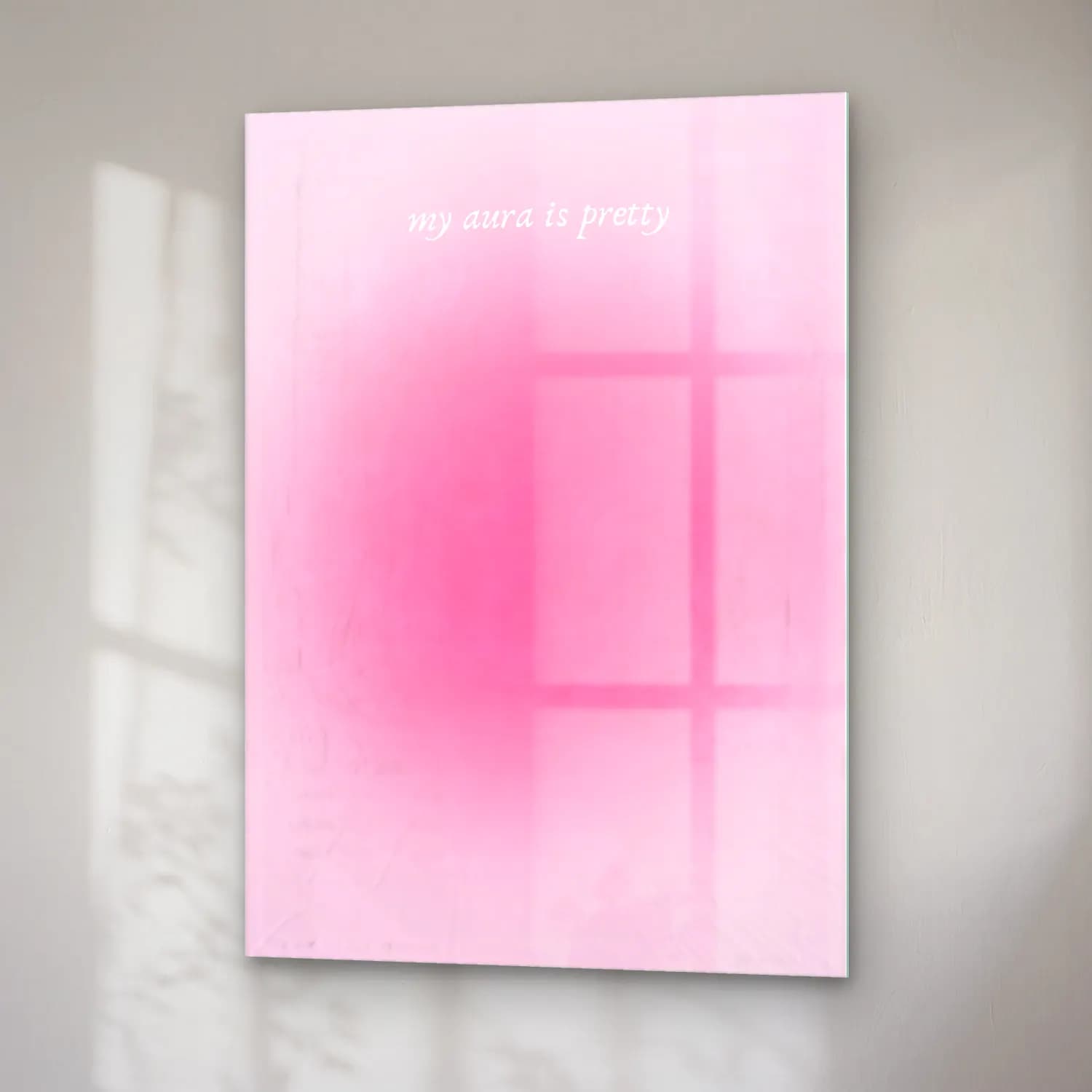 Pastel Renk Alanları No. 53 cam tablo — sağ açıdan görünüm