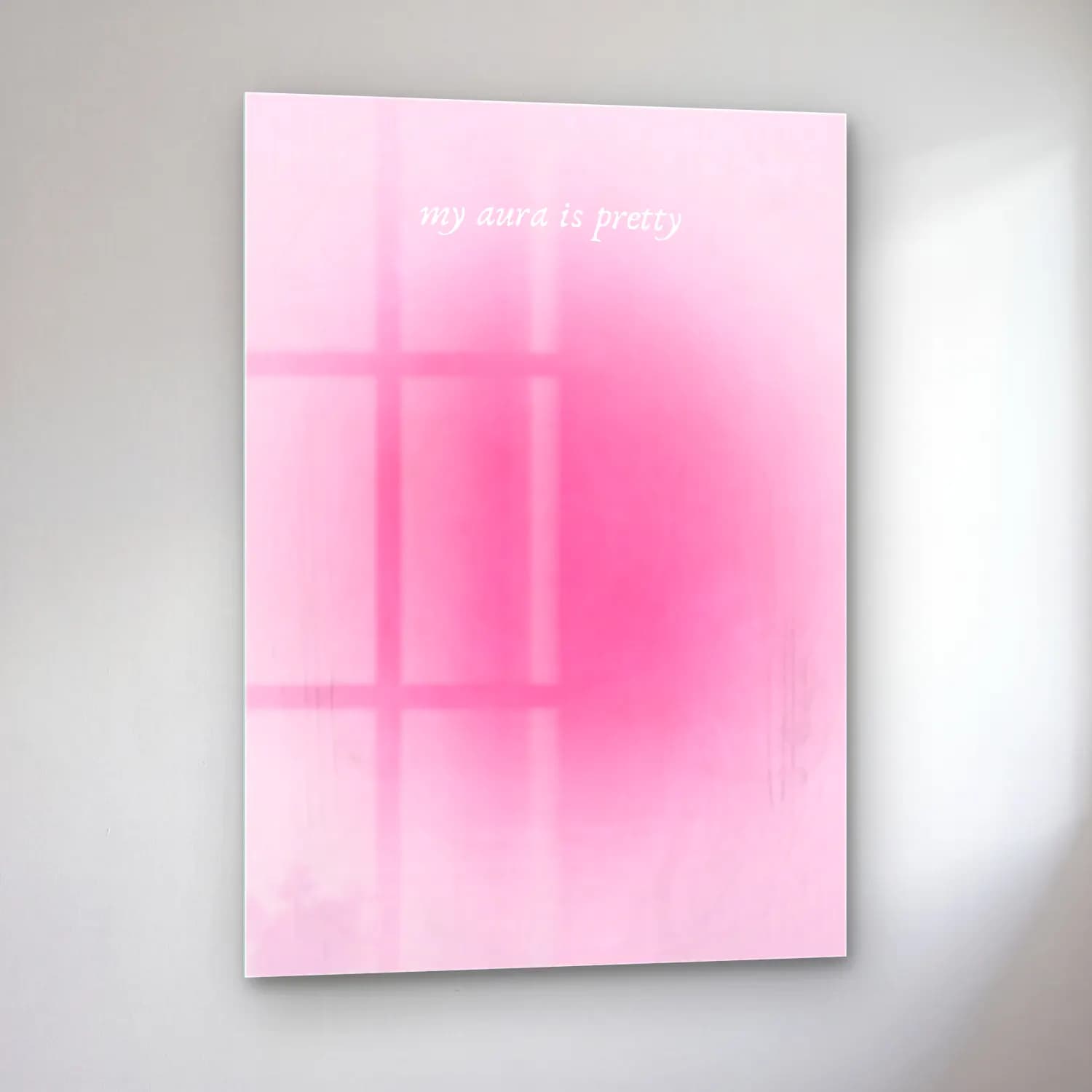 Pastel Renk Alanları No. 53 cam tablo — sol açıdan görünüm