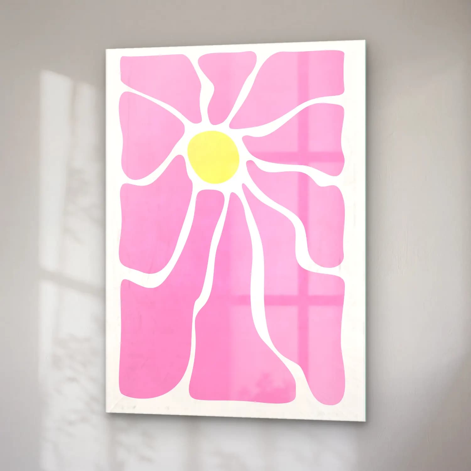 Pastel Çiçek Deseni No. 201 cam tablo — sağ açıdan görünüm