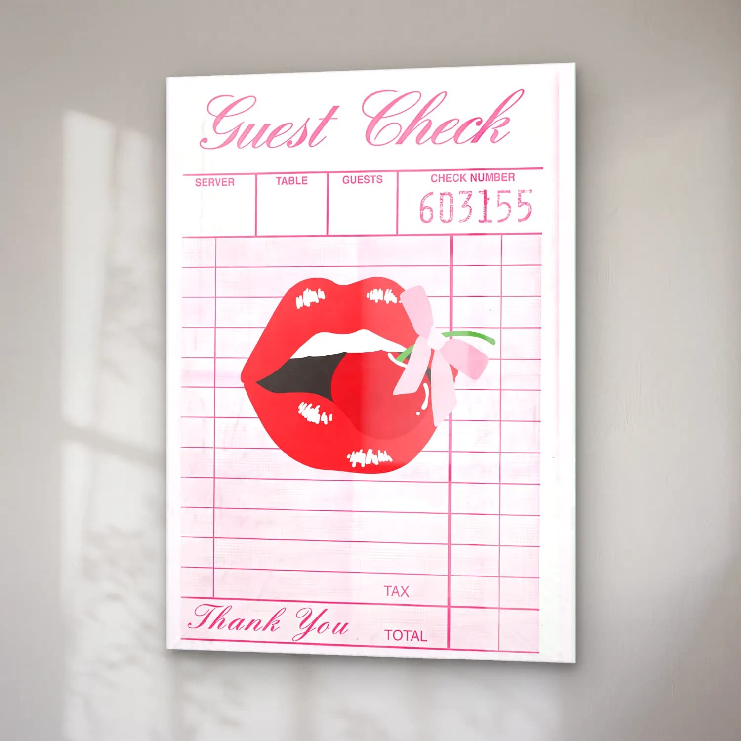 Vintage Poster Fiyonk cam tablo — sağ açıdan görünüm