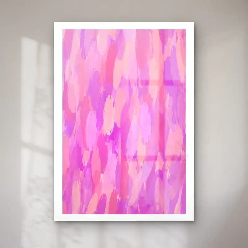 MAXIMALIST ECLECTIC – Soyut Fırça Darbeleri – Pembe Tonlar cam tablo — MAXIMALIST ECLECTIC – Soyut Fırça Darbeleri – Pembe Tonlar — boho soyut fırça darbeleri