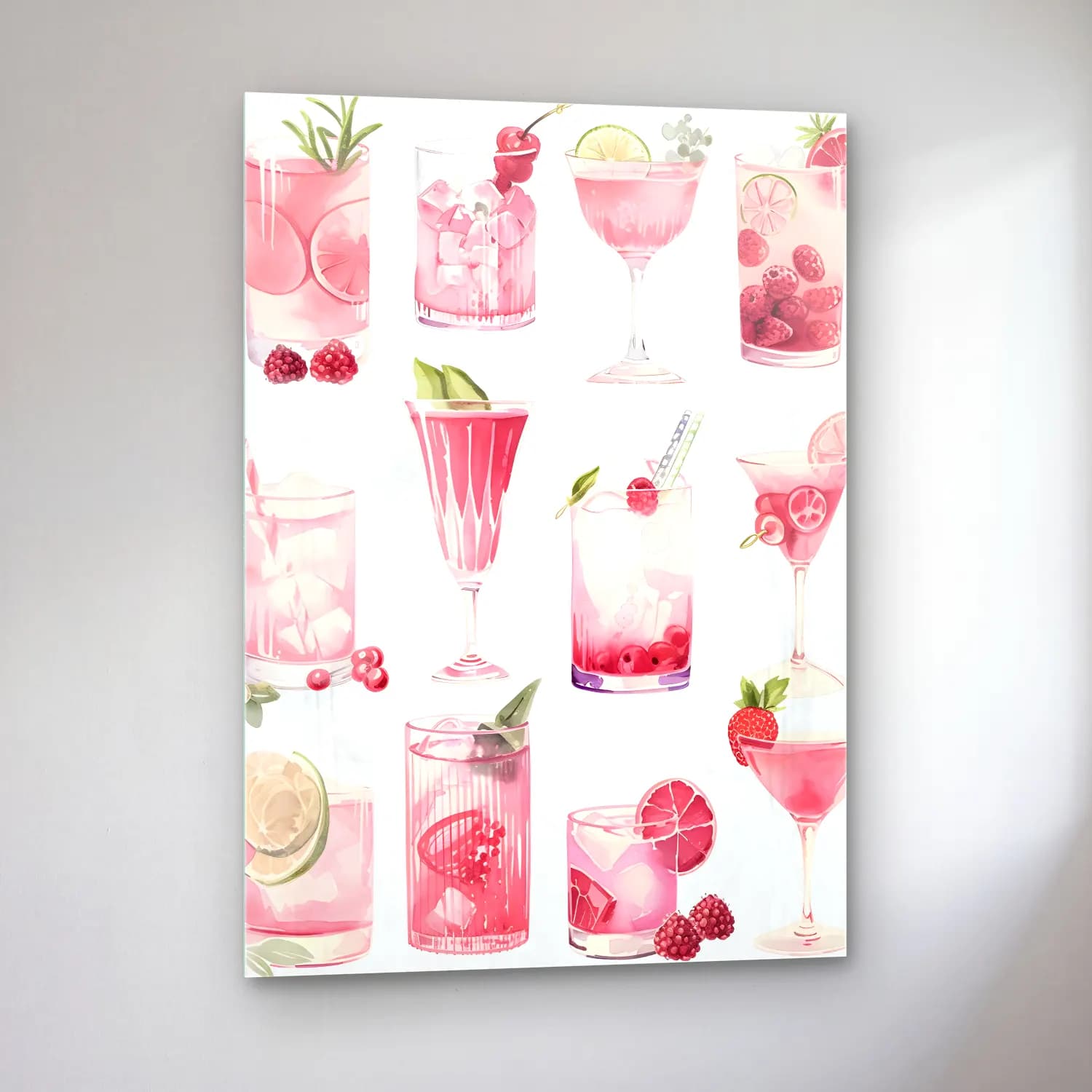 MAXIMALIST ECLECTIC – Kokteyl – Pembe Tonlar cam tablo — sol açıdan görünüm
