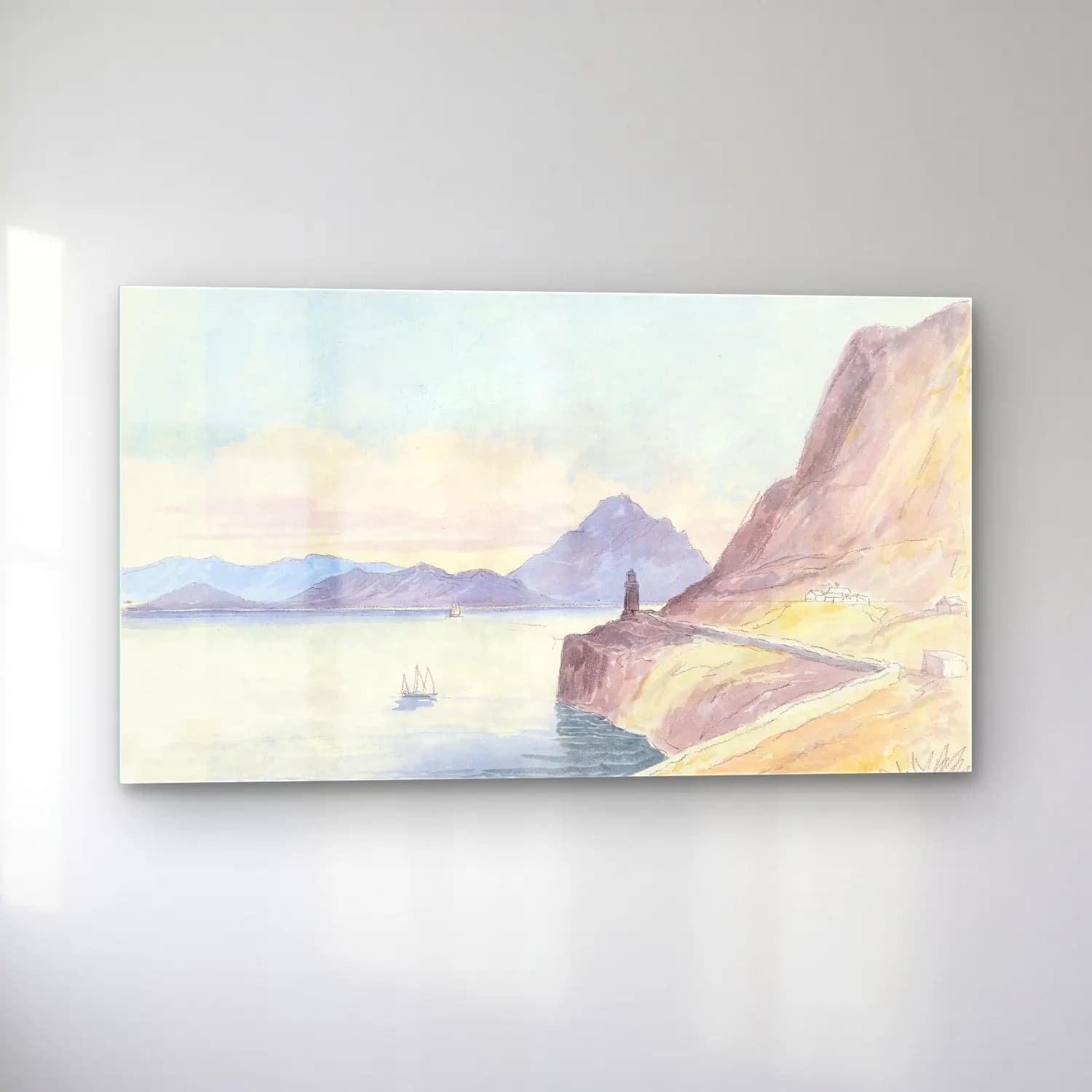 Charles Hamilton Smith – Straits of Gibraltar From the Back of the Rock cam tablo — sol açıdan görünüm