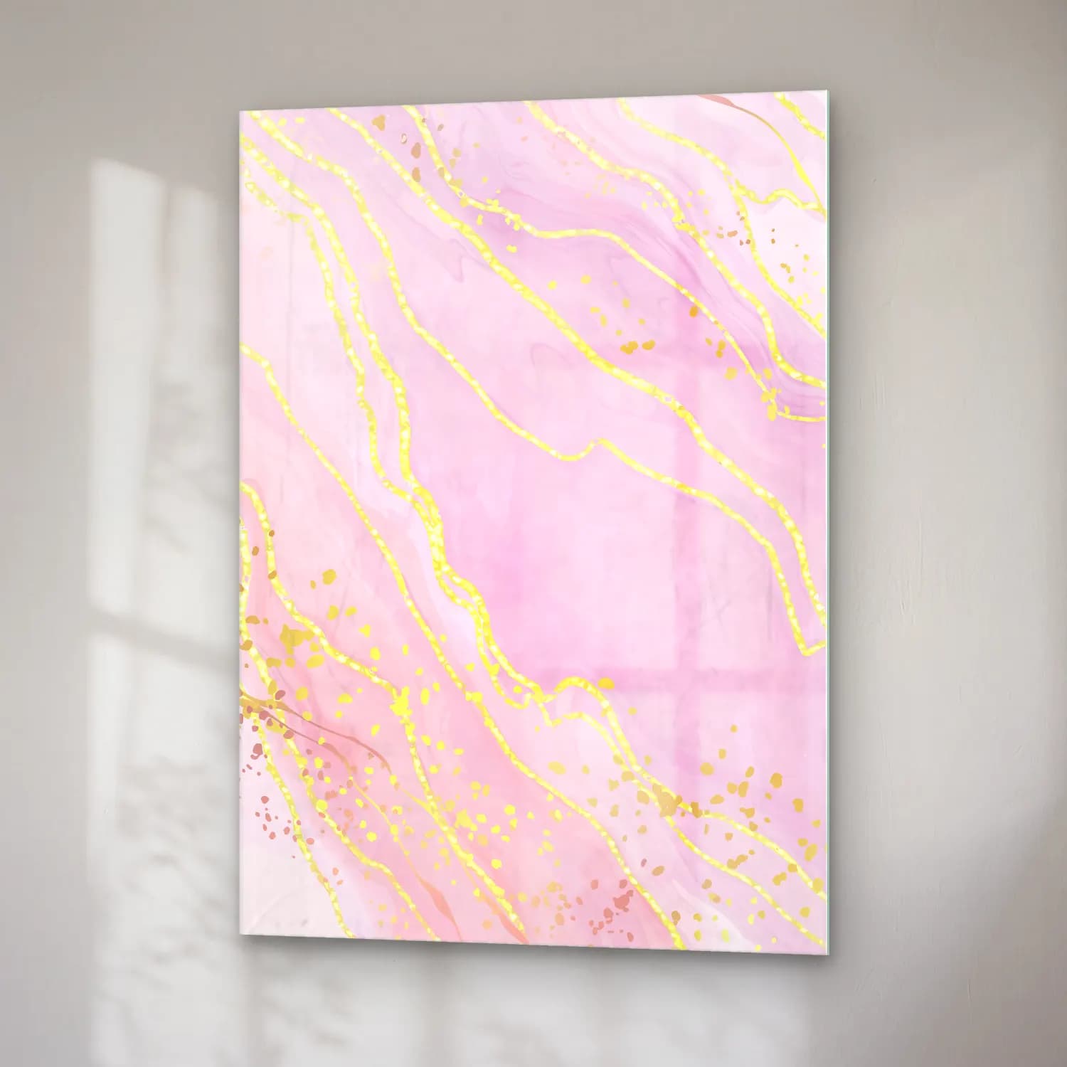 Pastel Mermer Doku No. 23 cam tablo — sağ açıdan görünüm