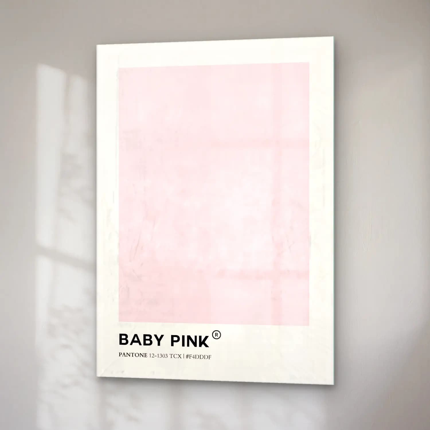 Pastel Renk Alanları No. 59 cam tablo — sağ açıdan görünüm