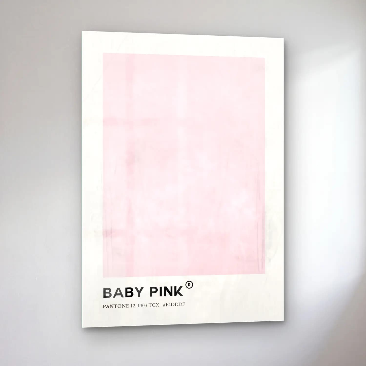 Pastel Renk Alanları No. 59 cam tablo — sol açıdan görünüm
