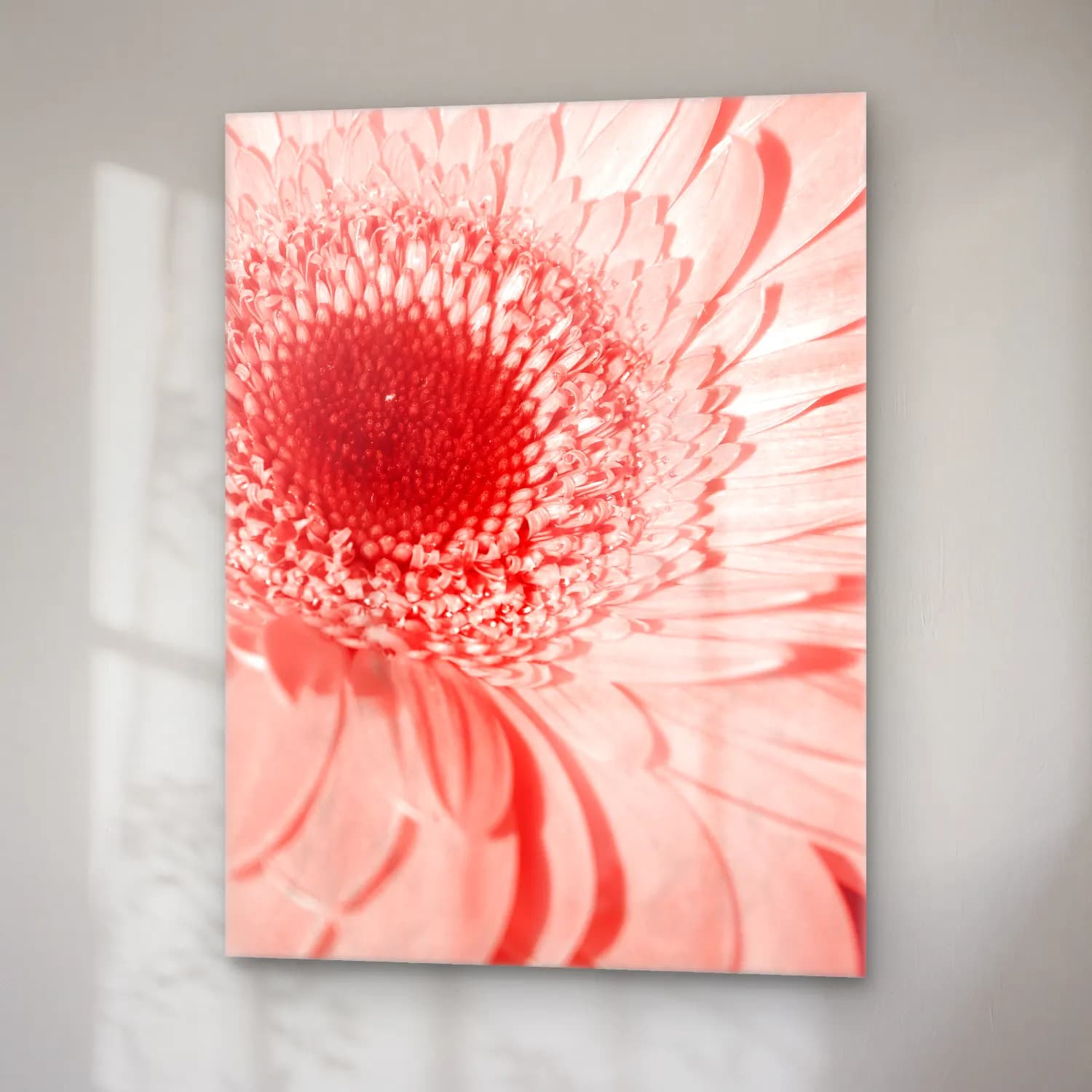 Pastel Çiçek Deseni No. 204 cam tablo — sağ açıdan görünüm
