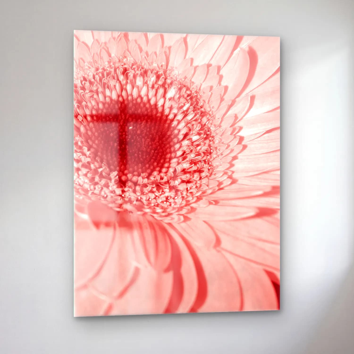 Pastel Çiçek Deseni No. 204 cam tablo — sol açıdan görünüm