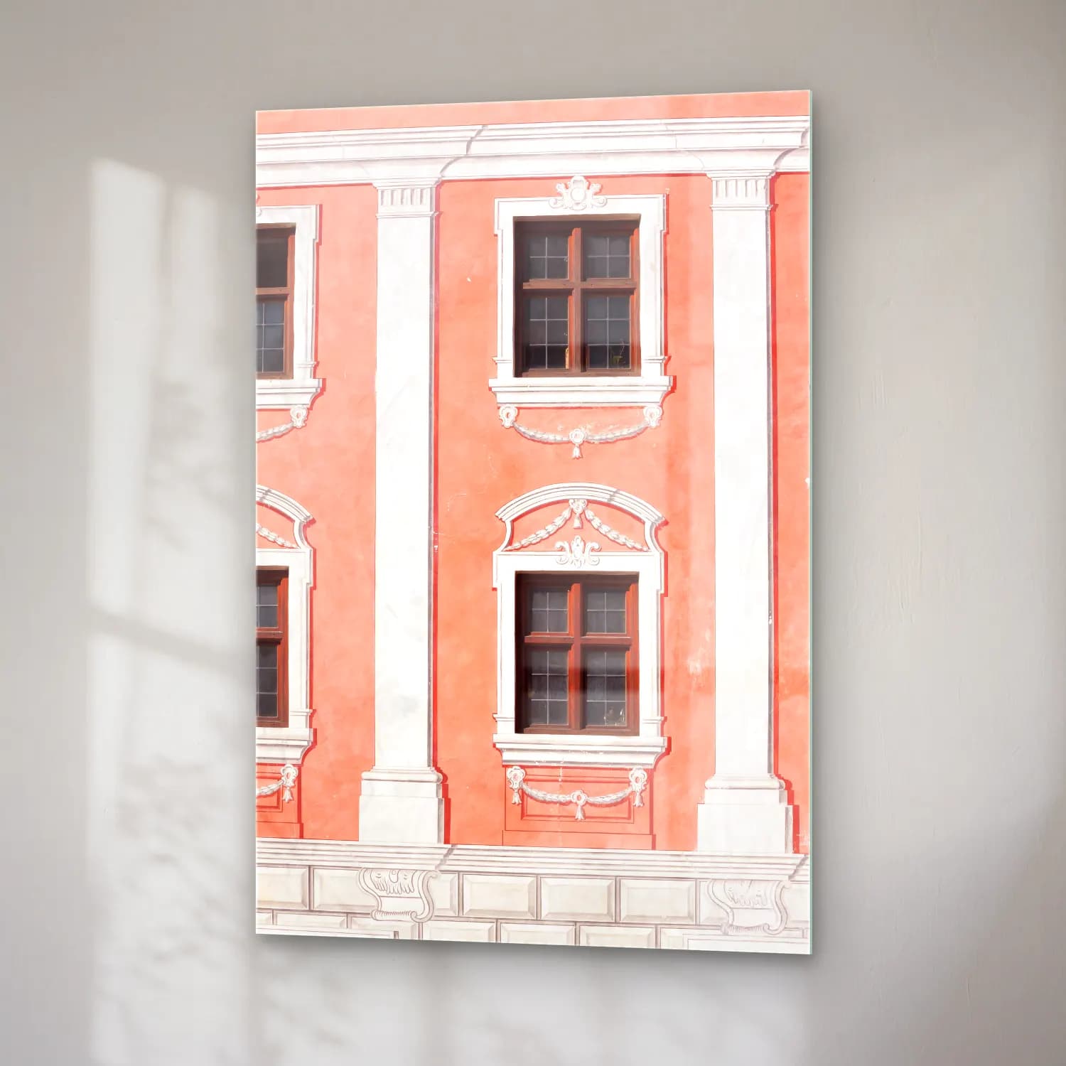 Pastel Pencereden Manzara No. 7 cam tablo — sağ açıdan görünüm