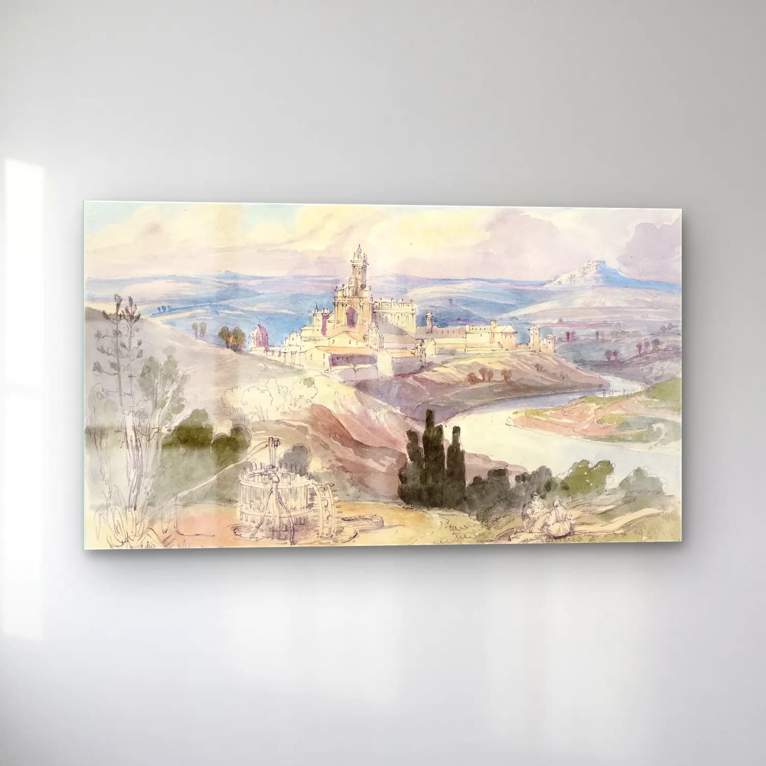 Charles Hamilton Smith – The Monastery of the Cartuja at Xeres cam tablo — sol açıdan görünüm