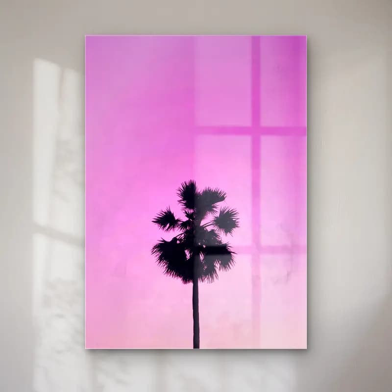 Pastel Palmiyeli Tropik Sahil No. 30 cam tablo — Pastel Palmiyeli Tropik Sahil No. 30 — pastel palmiyeli tropik sahil