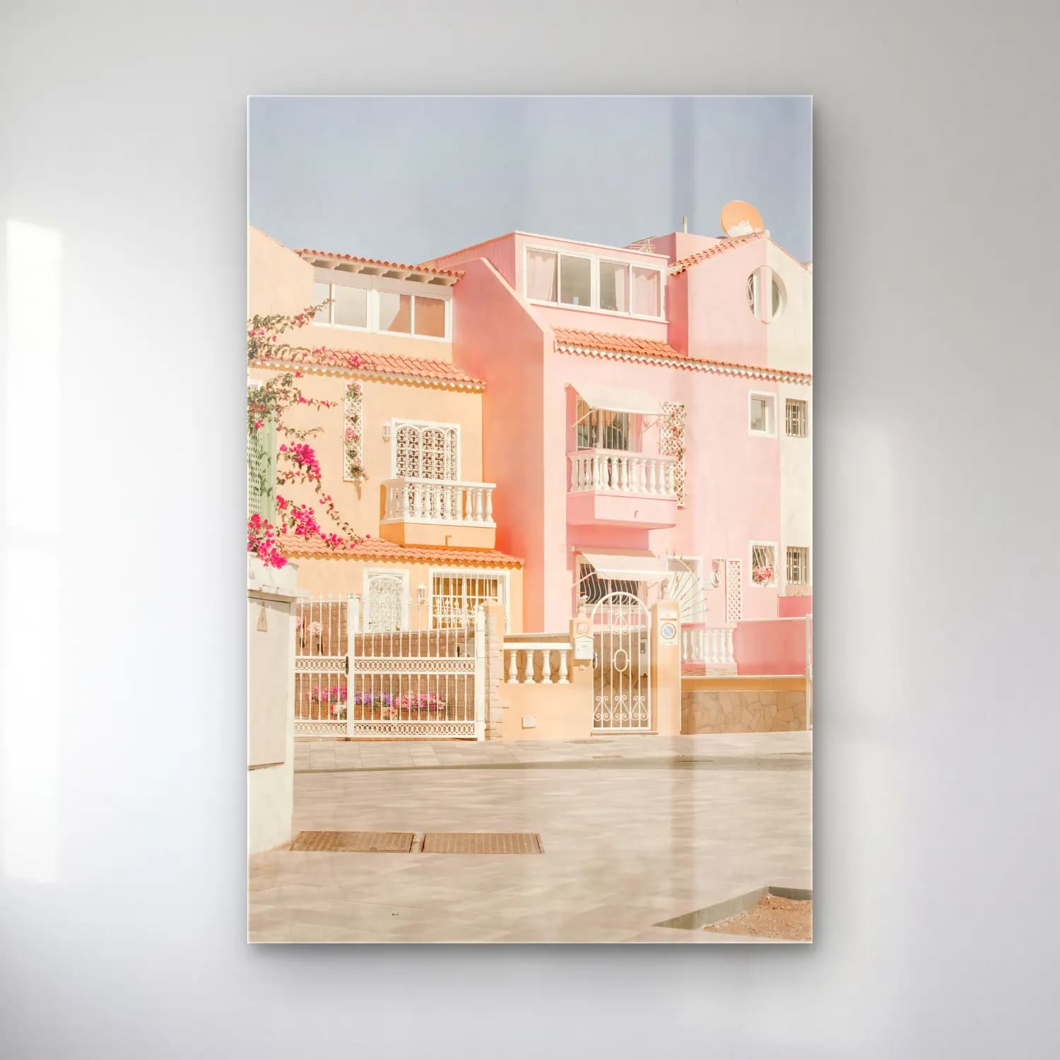 Pastel Köy Sokağı No. 4 cam tablo — Pastel Köy Sokağı No. 4 — pastel köy sokağı