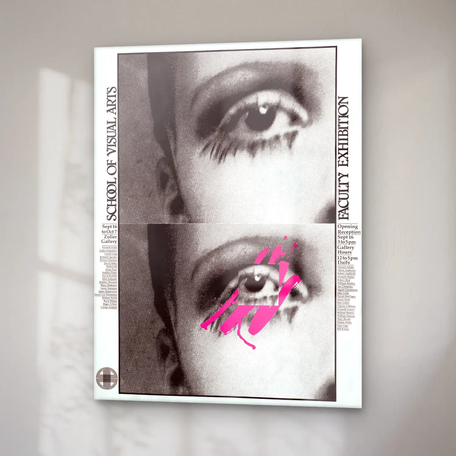 Bauhaus Moda İllüstrasyonu – Pembe Tonlar cam tablo — sağ açıdan görünüm