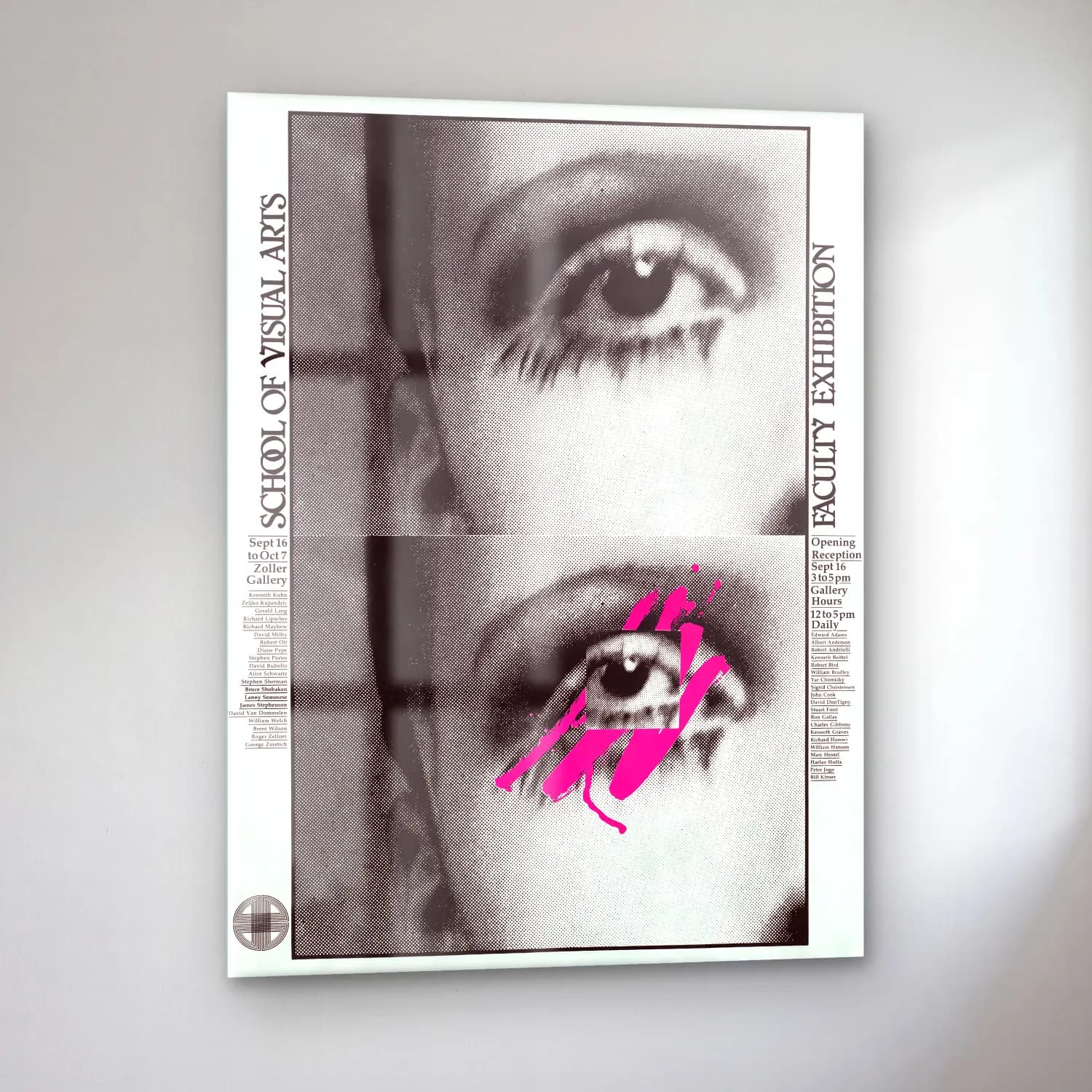 Bauhaus Moda İllüstrasyonu – Pembe Tonlar cam tablo — sol açıdan görünüm