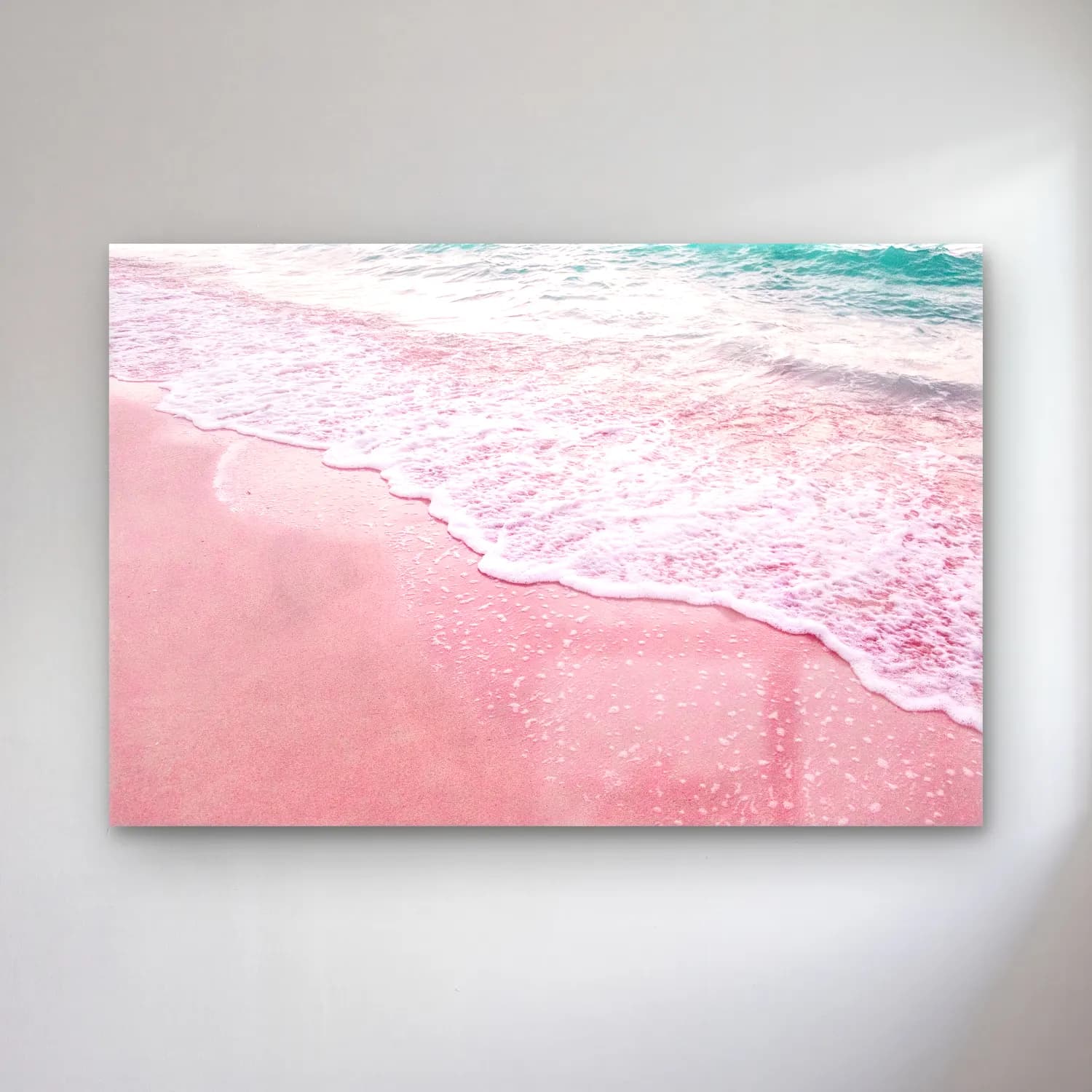Pastel Dalgalı Sahil No. 15 cam tablo — Pastel Dalgalı Sahil No. 15 — pastel dalgalı sahil