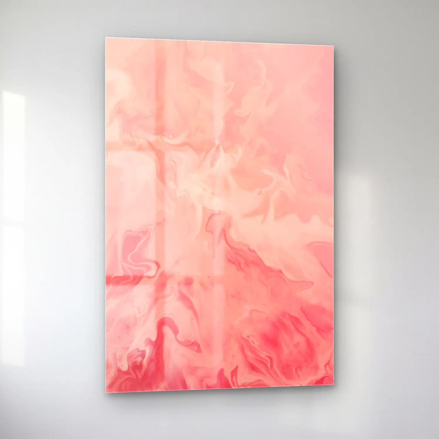 Pastel Mermer Doku No. 25 cam tablo — sol açıdan görünüm