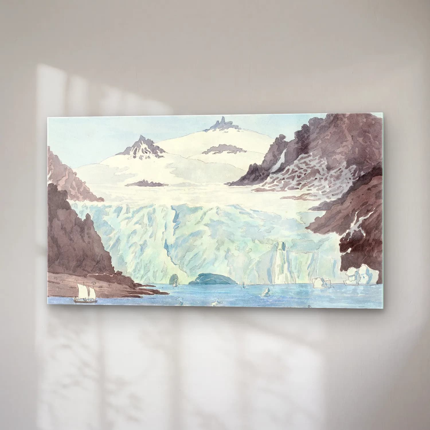 Charles Hamilton Smith – View of an Iceberg in the Island of Spitzbergen cam tablo — sağ açıdan görünüm