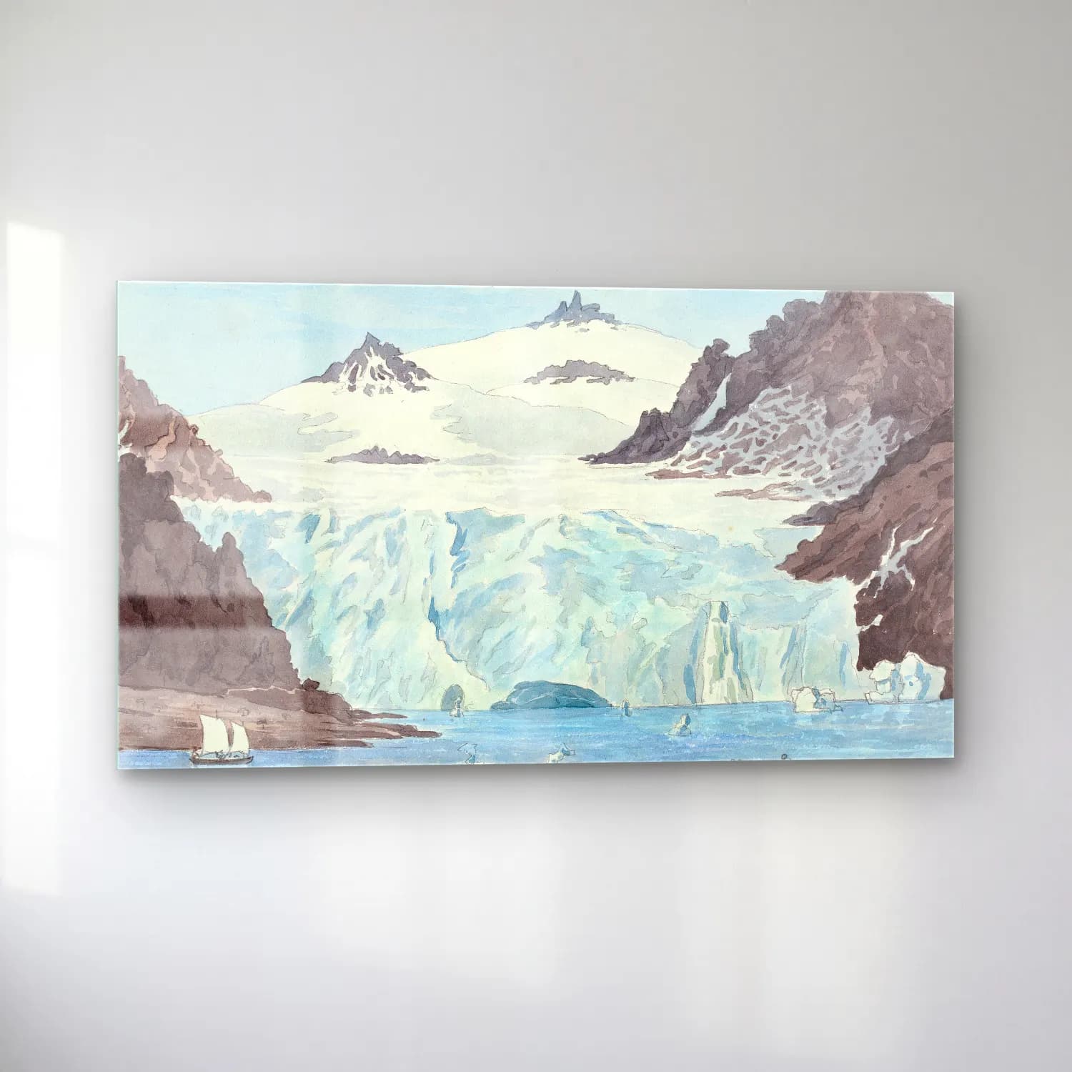Charles Hamilton Smith – View of an Iceberg in the Island of Spitzbergen cam tablo — sol açıdan görünüm