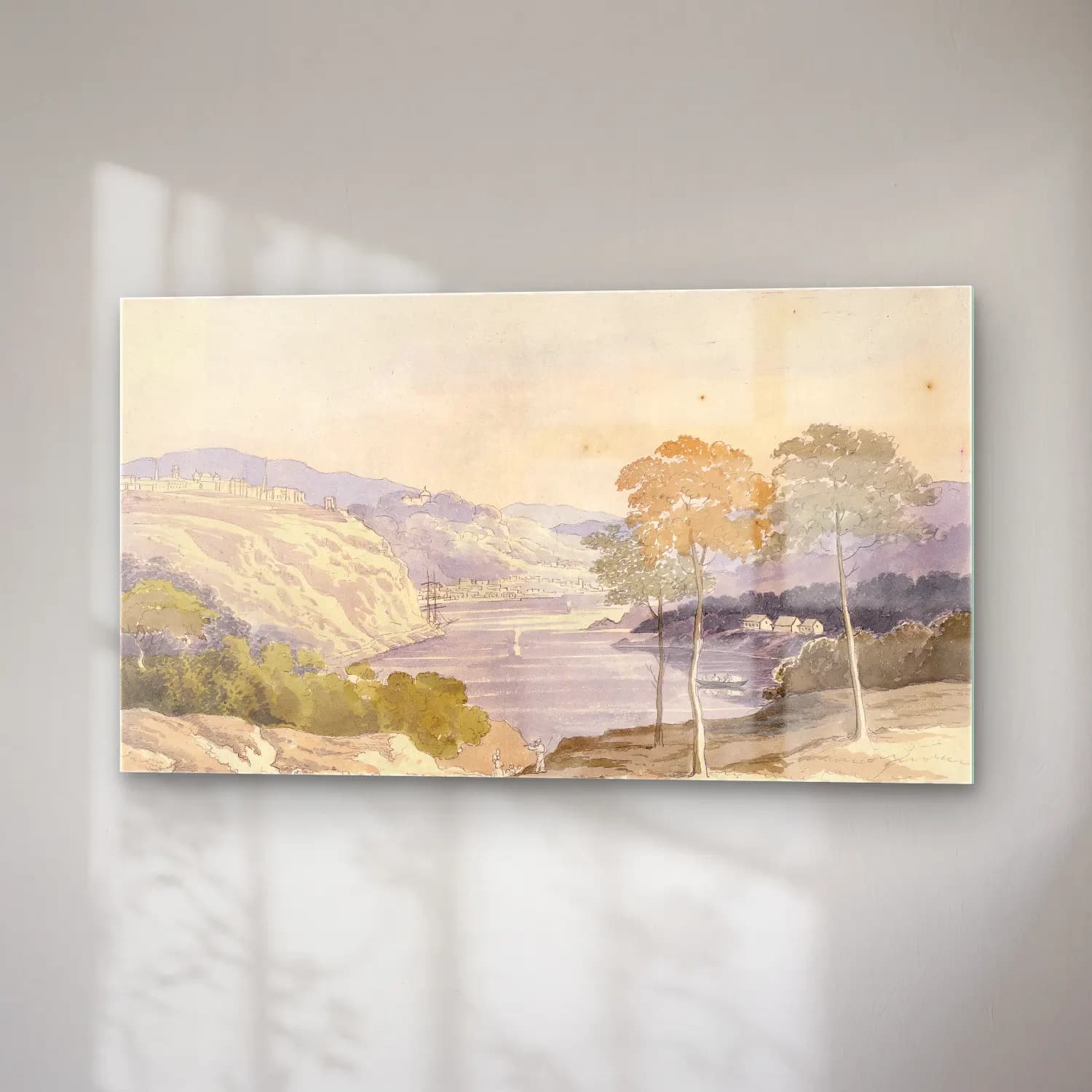 Charles Hamilton Smith – View of the Douro towards Porto cam tablo — sağ açıdan görünüm