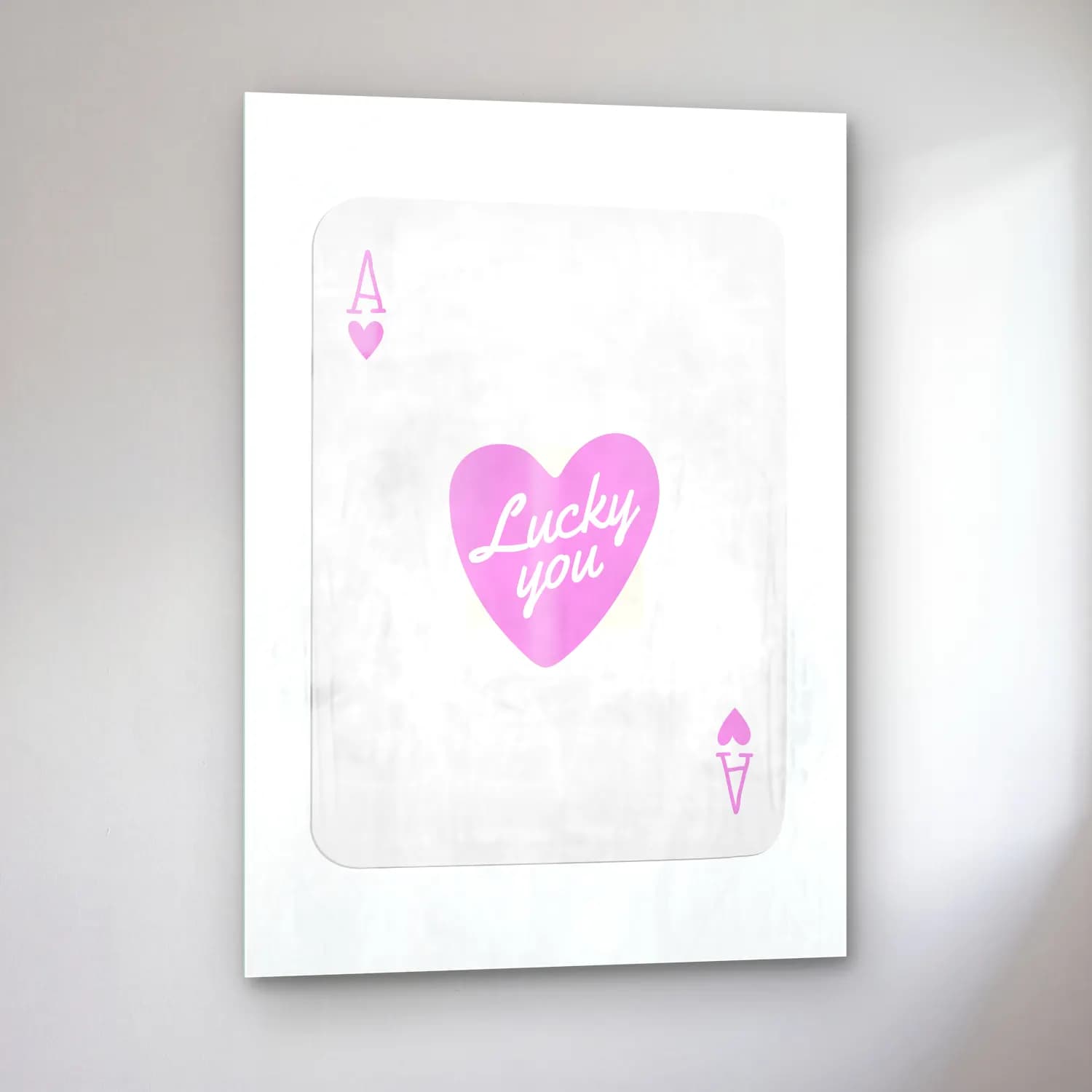 Pastel Söz Posteri No. 55 cam tablo — sol açıdan görünüm
