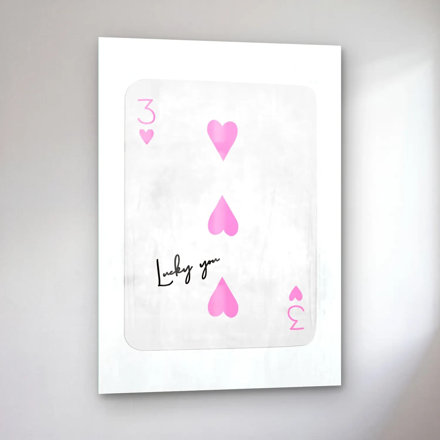 Pastel Rakamlar No. 11 cam tablo — sol açıdan görünüm