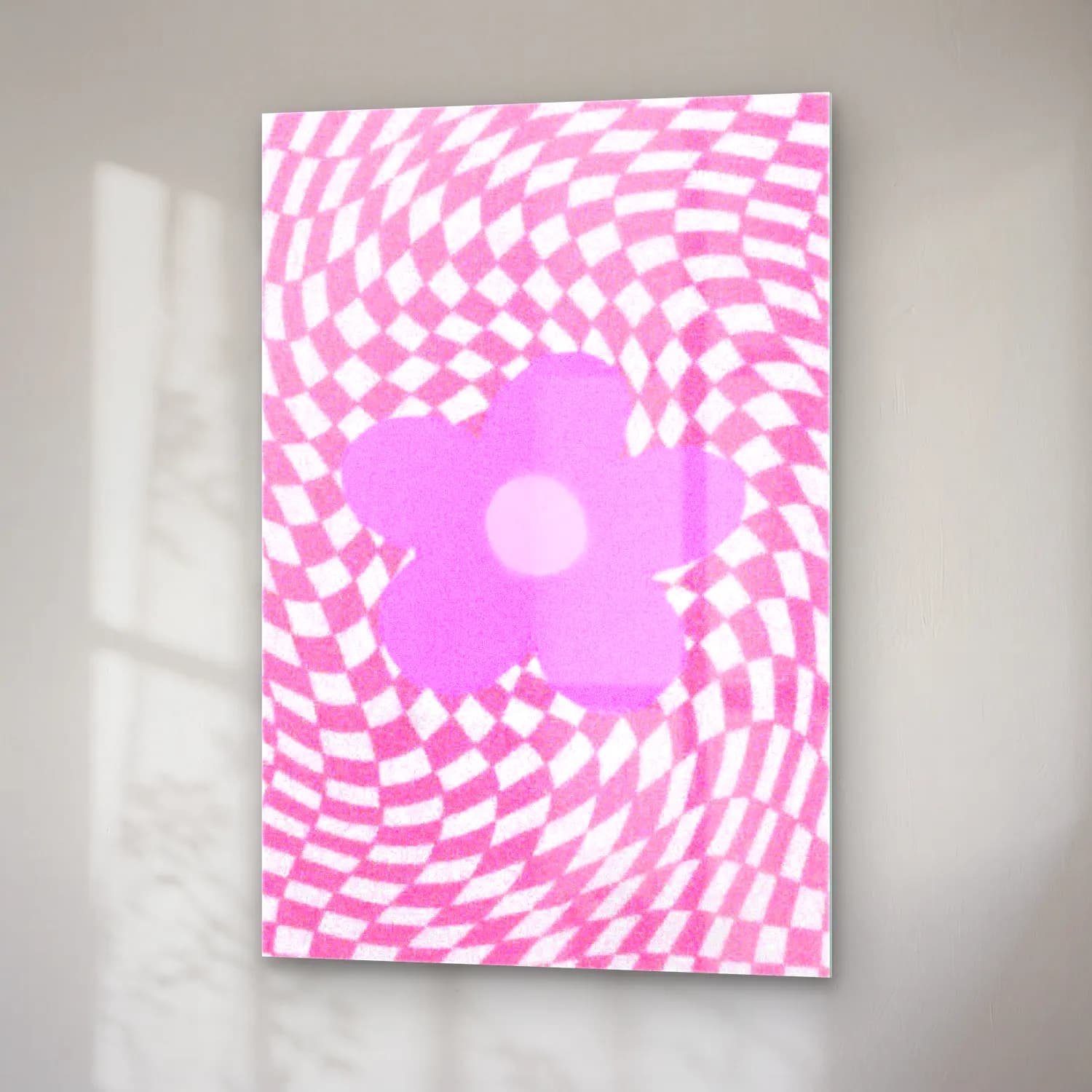 Pastel Dama Deseni No. 14 cam tablo — sağ açıdan görünüm