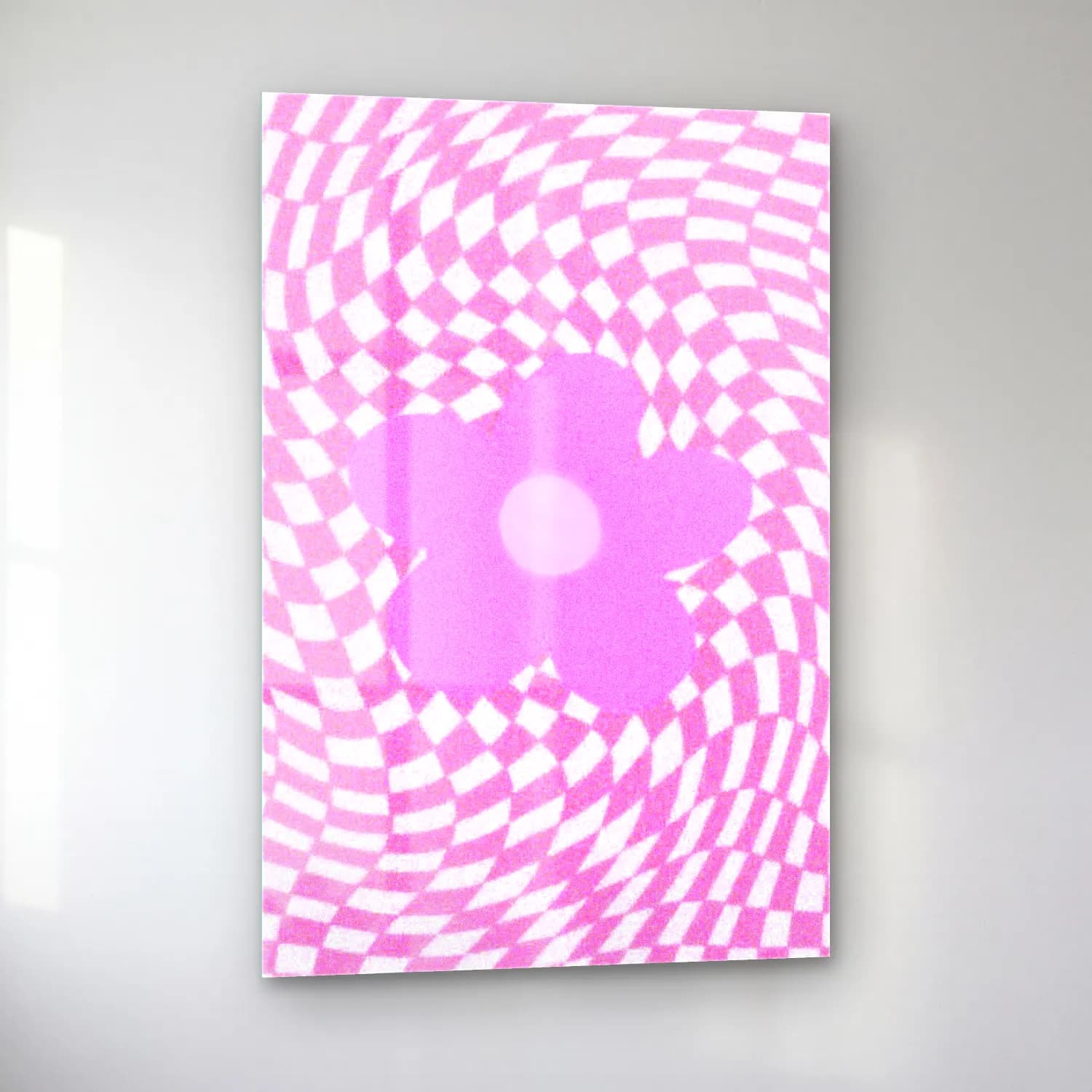 Pastel Dama Deseni No. 14 cam tablo — sol açıdan görünüm