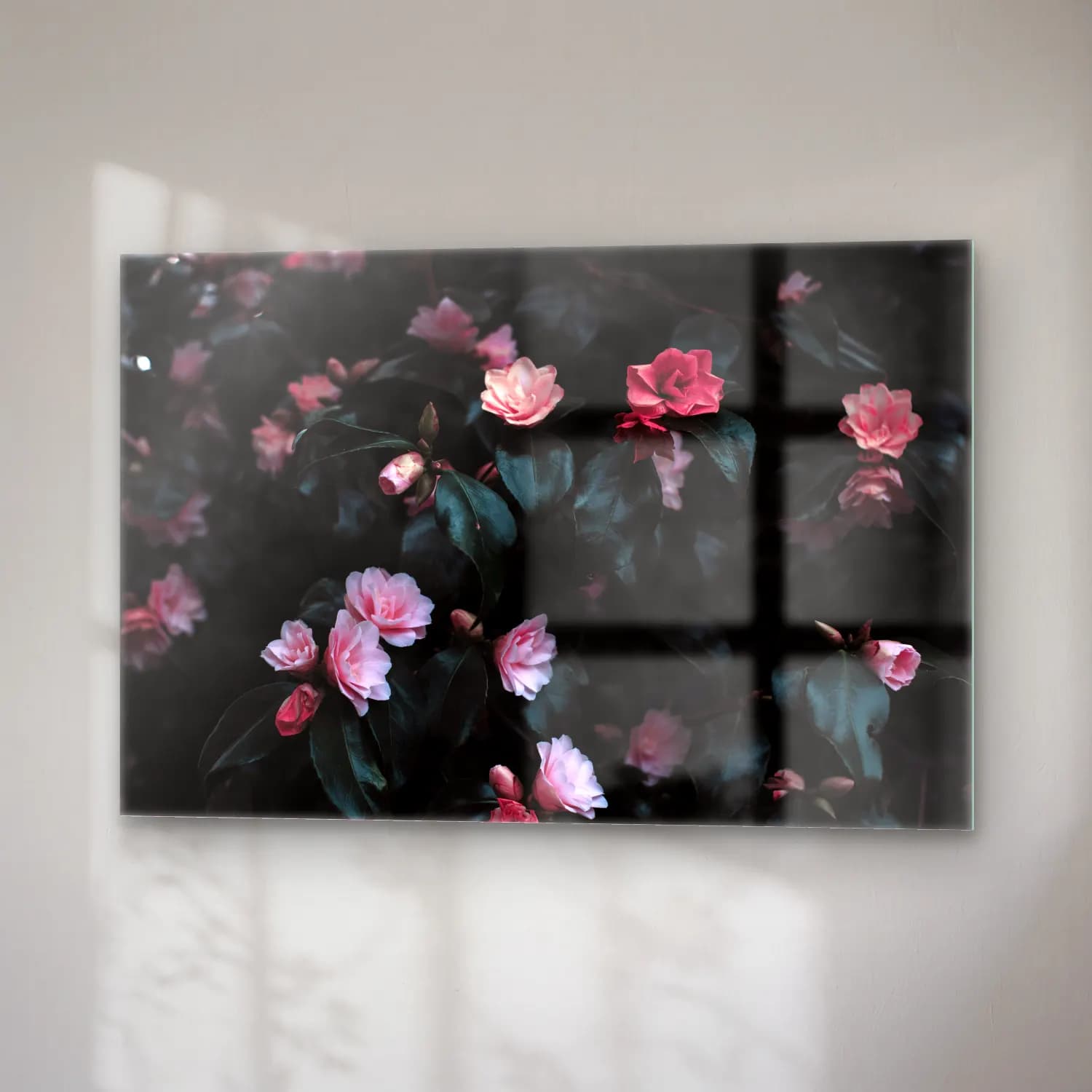 Pastel Manolya No. 8 cam tablo — sağ açıdan görünüm