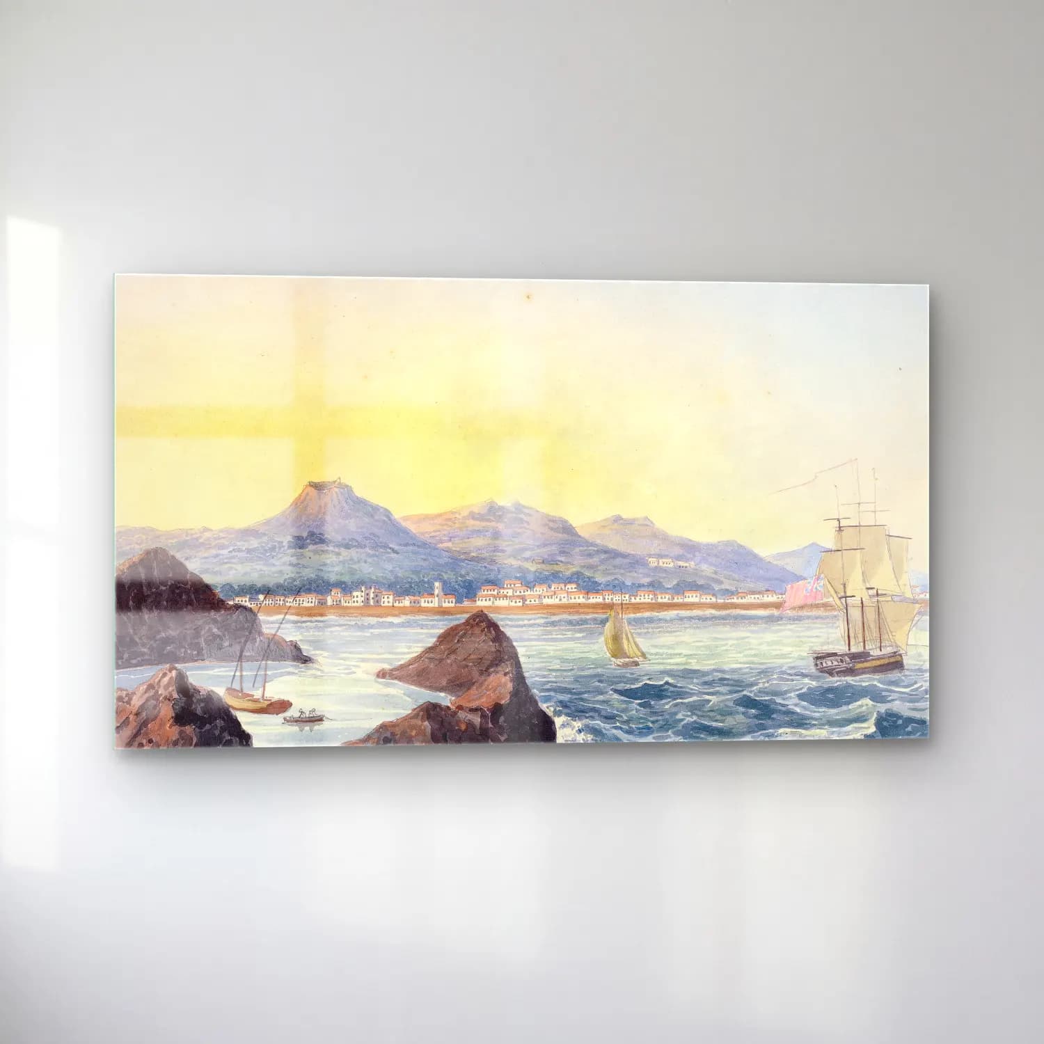 Charles Hamilton Smith – Villa Franca and Harbour cam tablo — sol açıdan görünüm