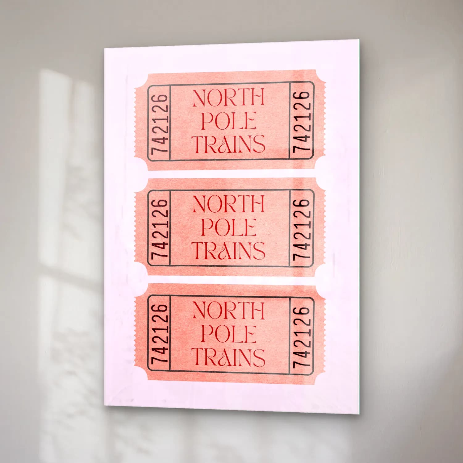 Pastel Tren – Pembe Tonlar cam tablo — sağ açıdan görünüm