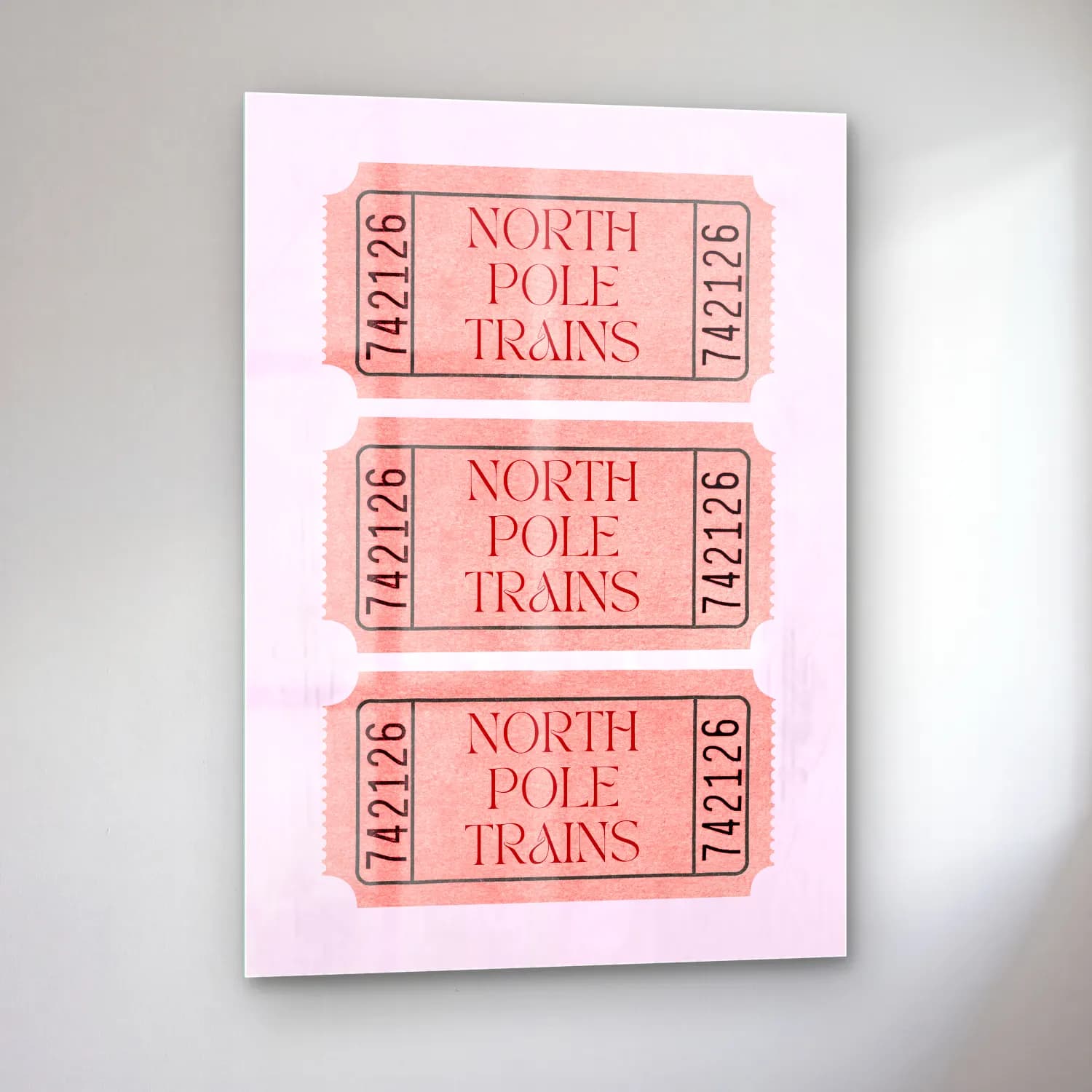 Pastel Tren – Pembe Tonlar cam tablo — sol açıdan görünüm