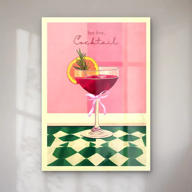 Vintage Kokteyl No. 62 cam tablo — Vintage Kokteyl No. 62 — vintage kokteyl