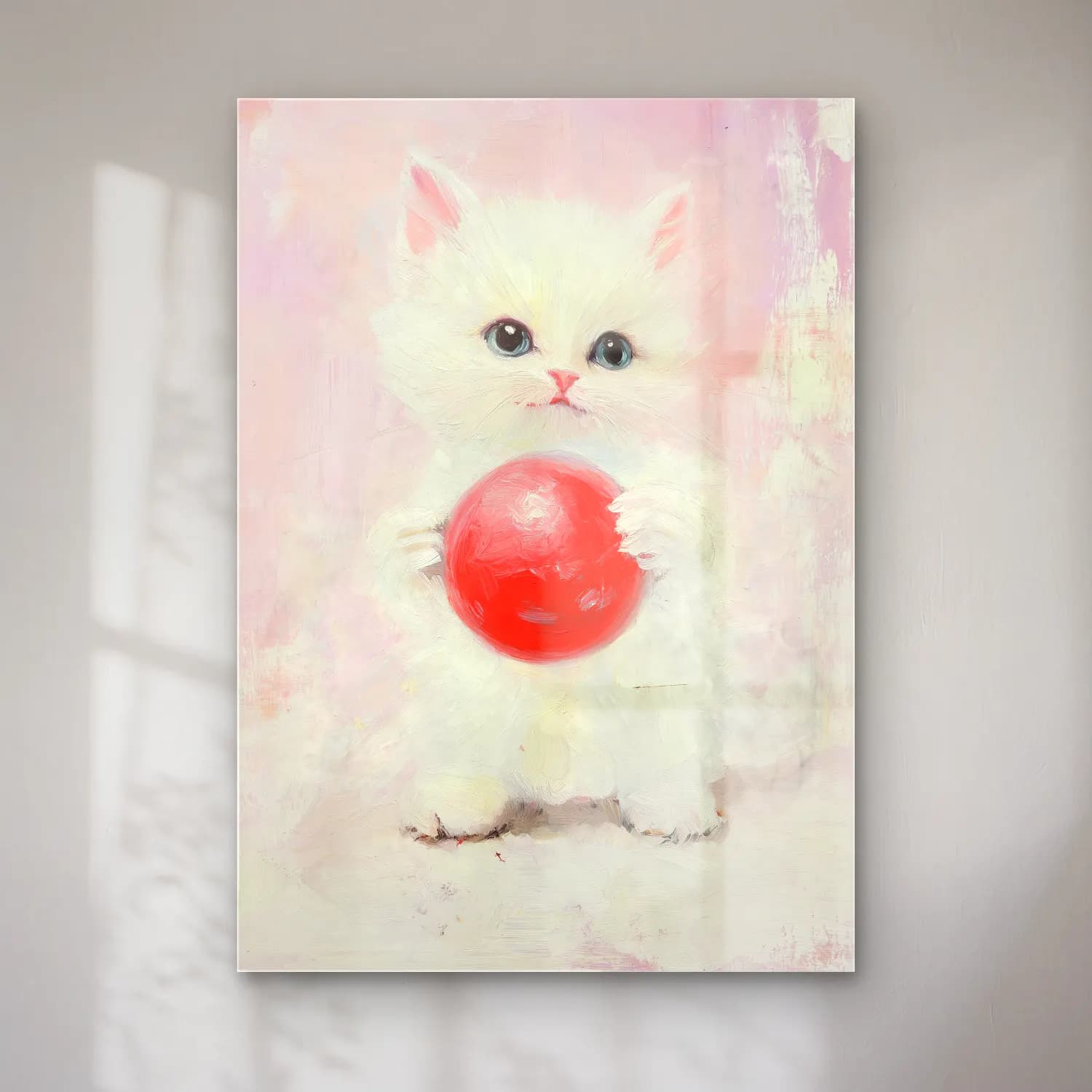 Yağlı Boya Kedi No. 15 cam tablo — Yağlı Boya Kedi No. 15 — yağlı boya kedi