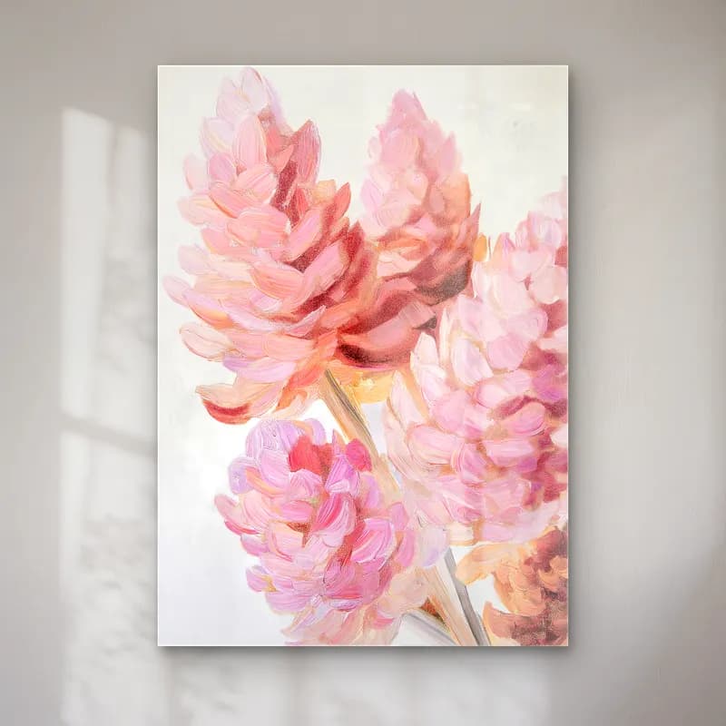 Pastel Pembe Şakayıklar No. 13 cam tablo — Pastel Pembe Şakayıklar No. 13 — pastel pembe şakayıklar