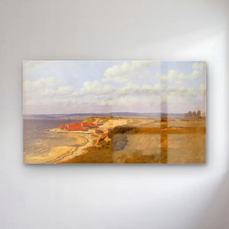 Christoffer Wilhelm Eckersberg – Renbjærg Tileworks cam tablo — Christoffer Wilhelm Eckersberg – Renbjærg Tileworks — yağlı boya kır evi