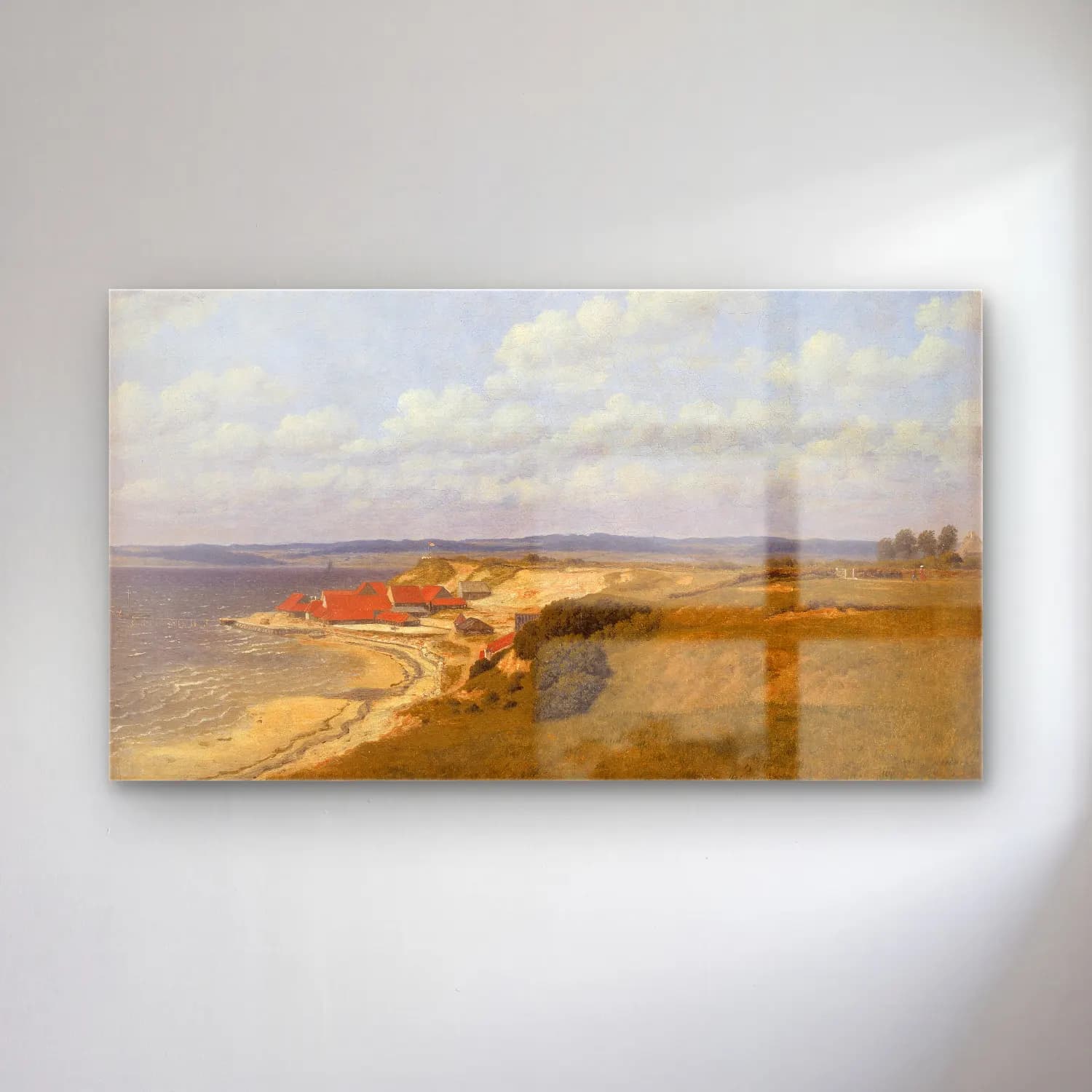 Christoffer Wilhelm Eckersberg – Renbjærg Tileworks cam tablo — Christoffer Wilhelm Eckersberg – Renbjærg Tileworks — yağlı boya kır evi